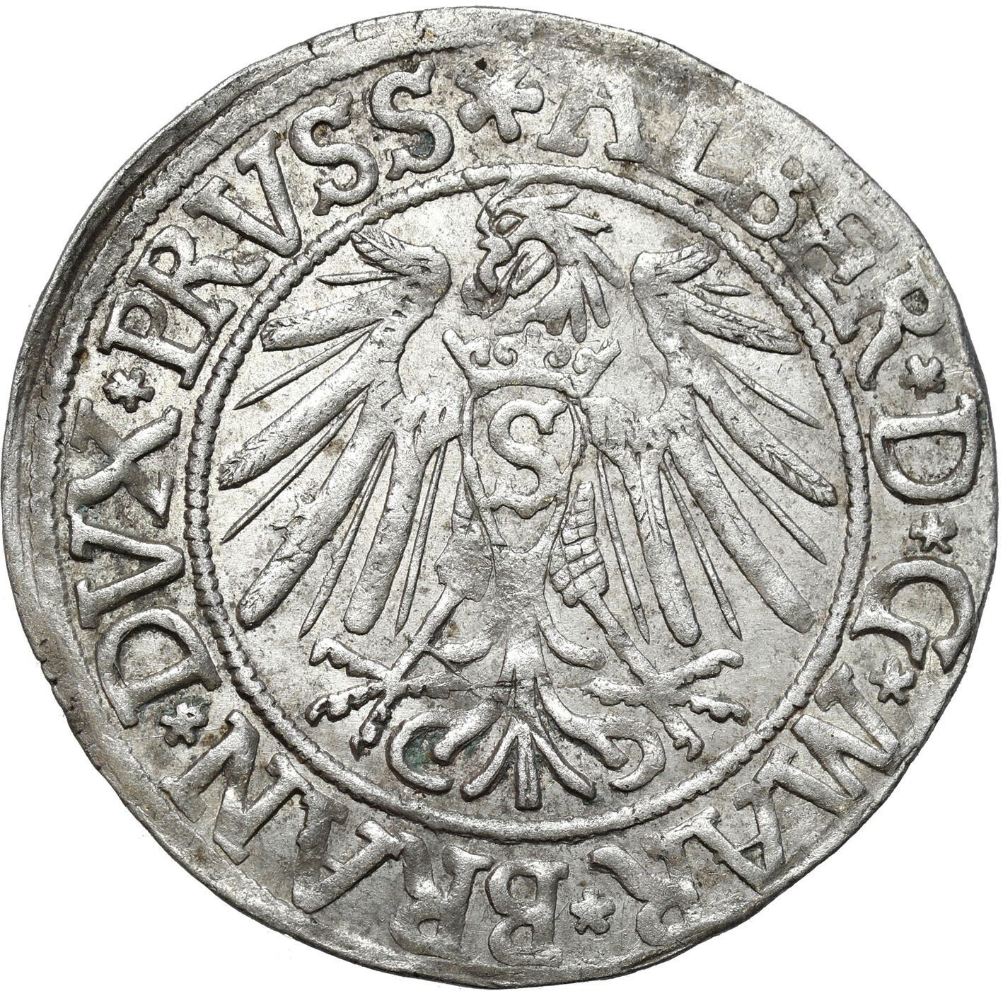 Prusy Książęce. Albert Hohenzollern (1525–1568). Grosz 1539, Królewiec - ŁADNY