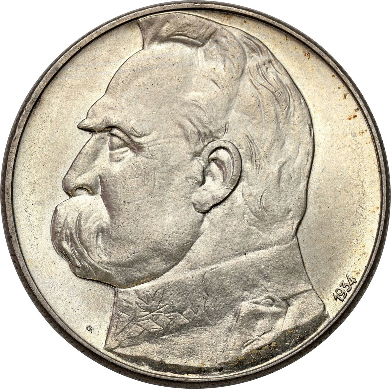  II RP. 10 złotych 1934 Piłsudski Strzelecki – ŁADNY