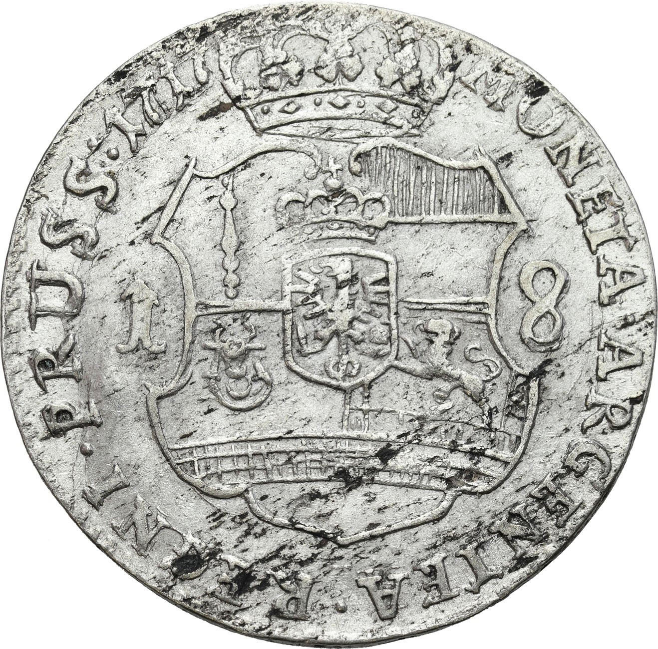 Niemcy, Prusy. Fryderyk Wilhelm I (1713–1740). Ort 1717 CG, Królewiec