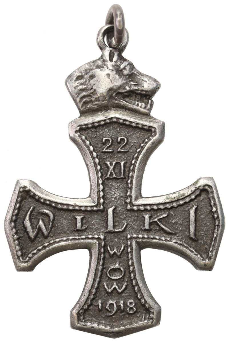 Odznaka kawalerii Wilki Lwów 1918 22.XI - SREBRO - RZADKA