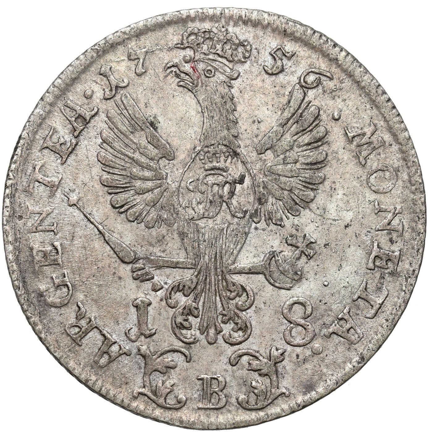  Śląsk, Fryderyk II (1740-1786). Ort (18 groszy) 1756, Wrocław