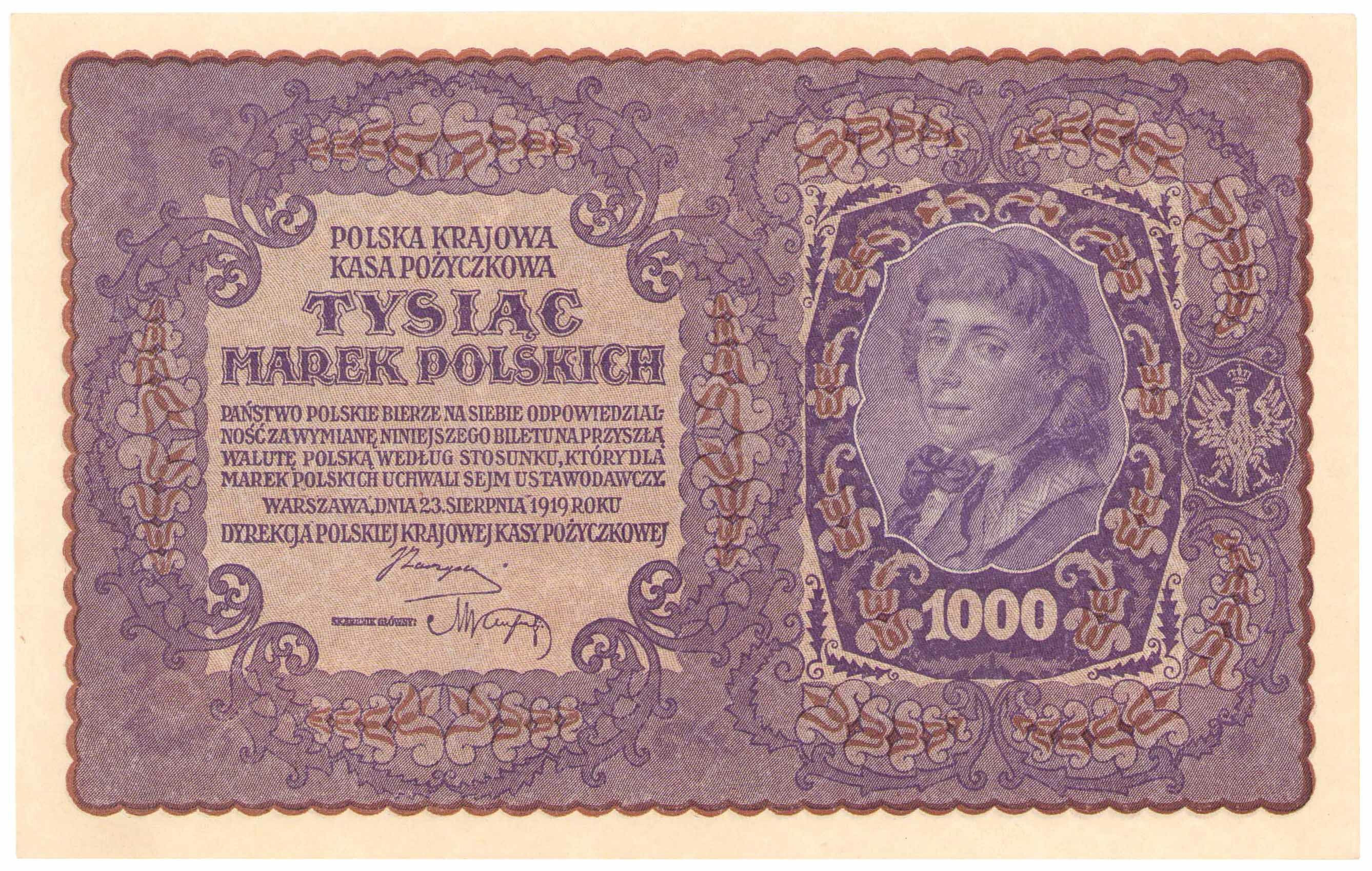1.000 marek polskich 1919 seria II-E