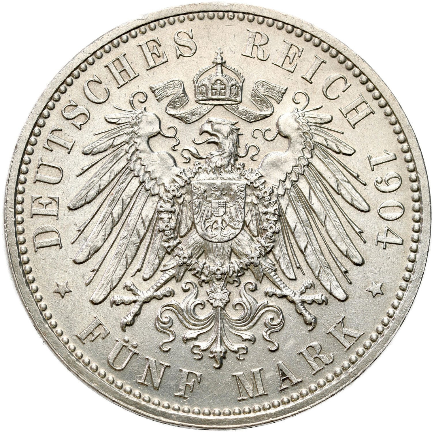Niemcy, Saksonia. Jerzy (1902–1904), 5 marek 1904 E, Muldenhütten