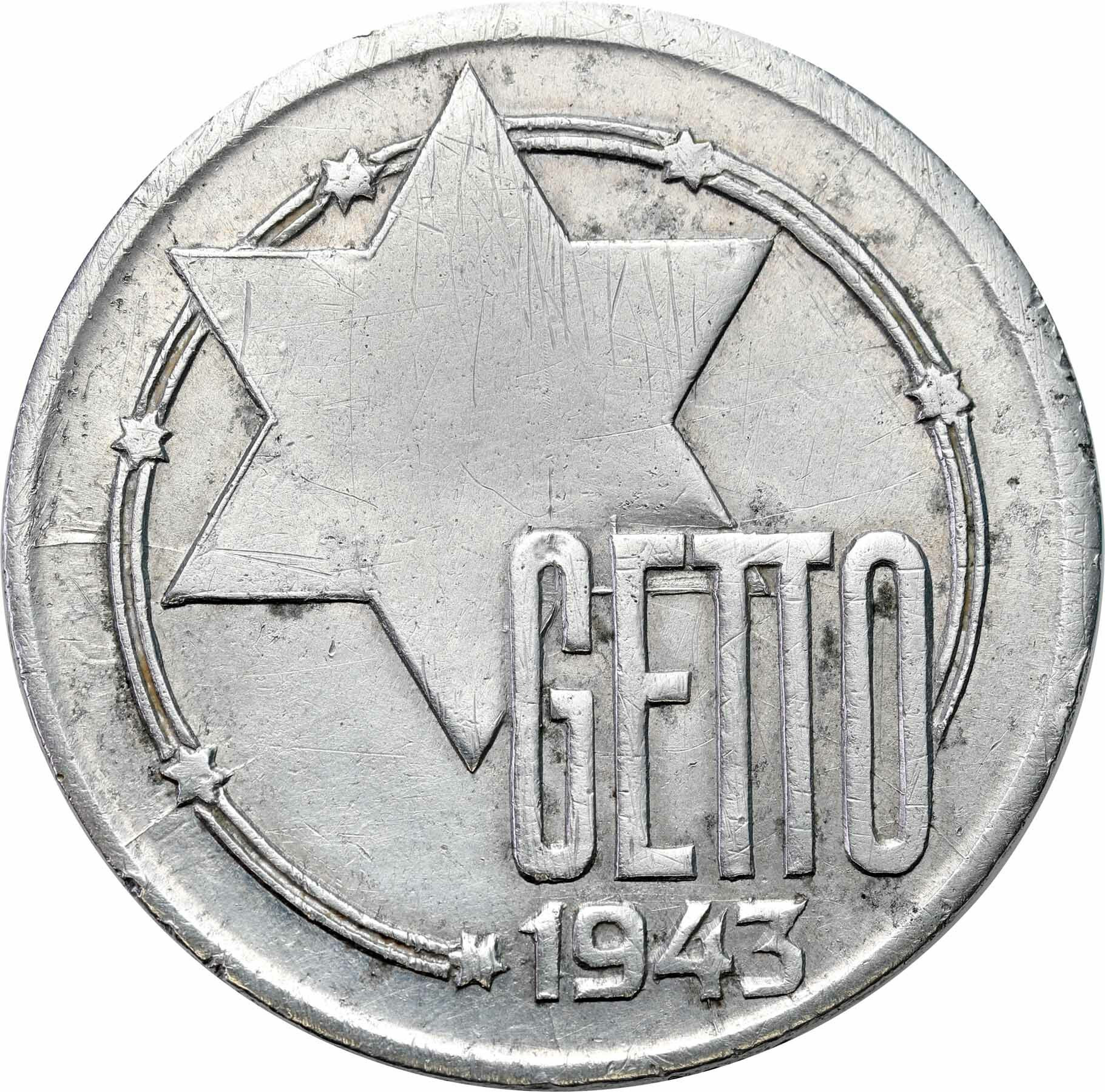 Getto Łódź. 20 marek 1943, aluminium - RZADKIE