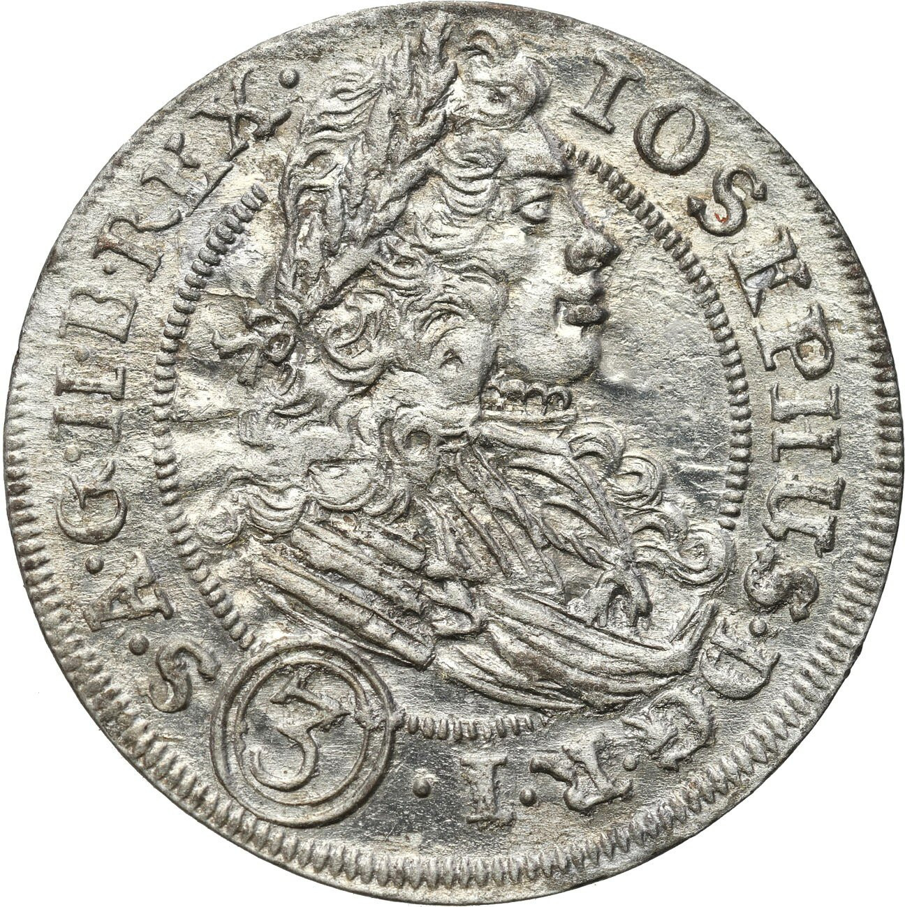 Śląsk, Józef I (1705-1711). 3 krajcary 1706 FN, Wrocław – ŁADNE