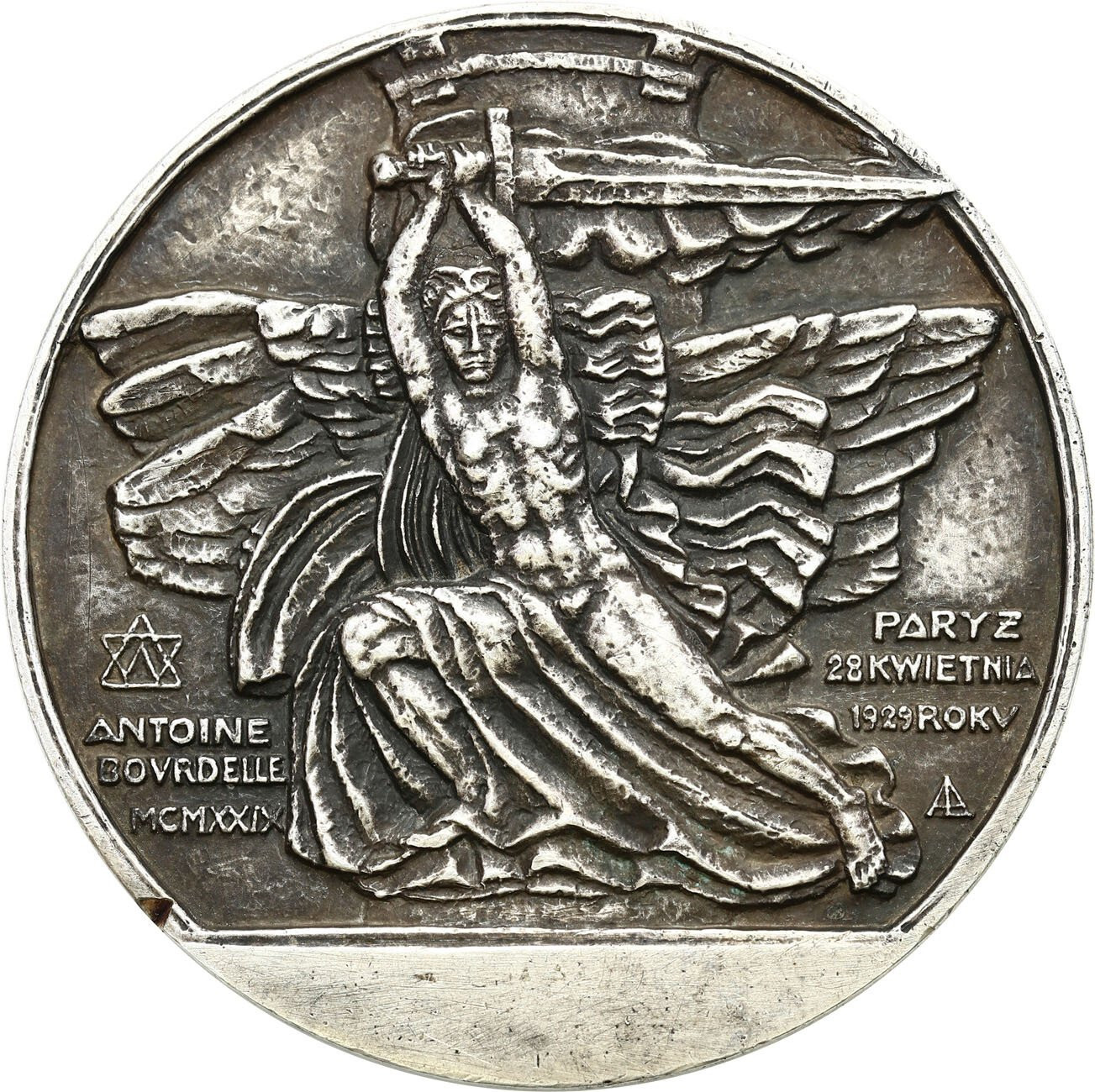 II RP. Medal Adam Mickiewicz 1929, srebro - RZADKOŚĆ