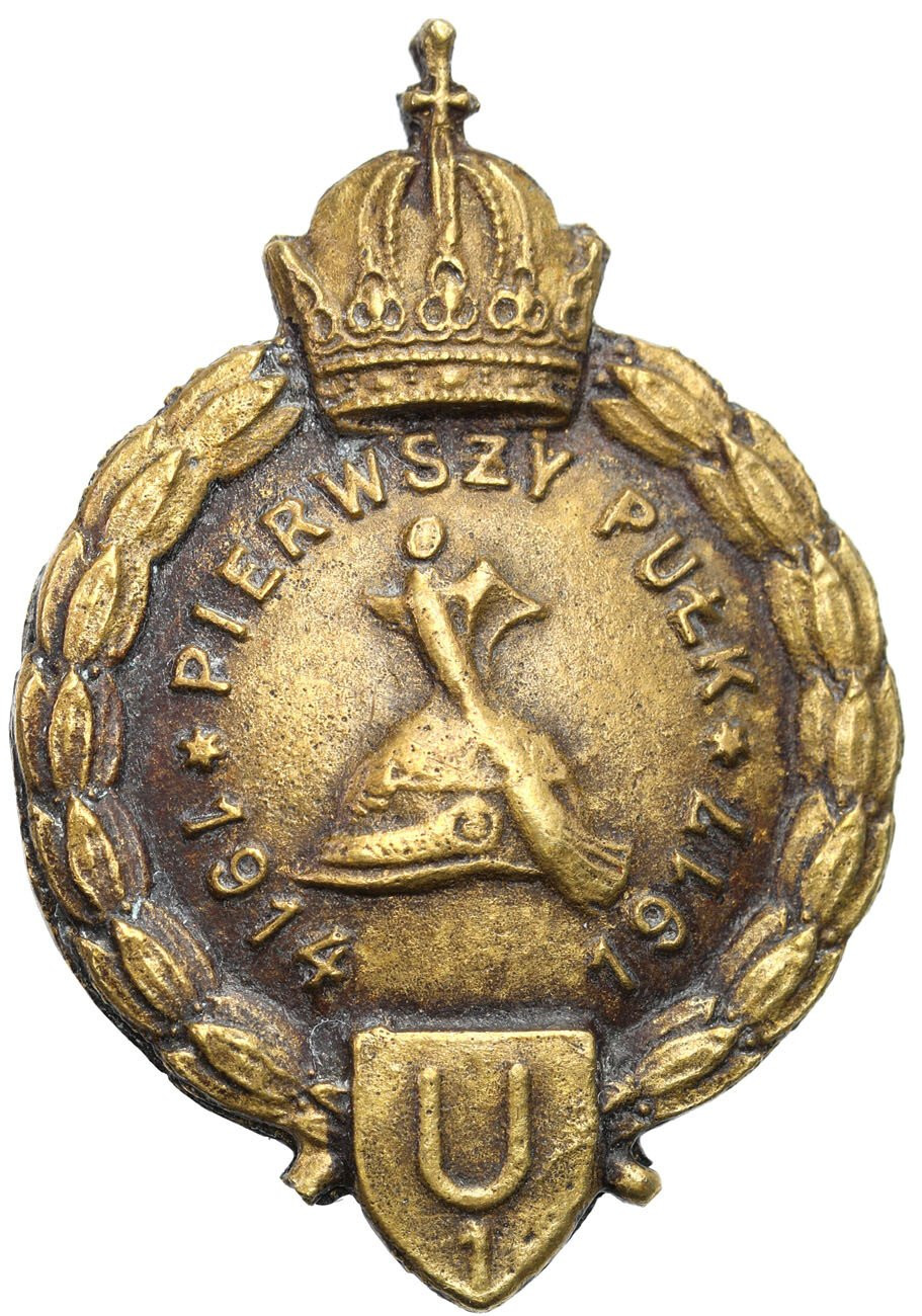 Odznaka 1 Pułk Ułanów Rycerza von Brudemanna, wersja żołnierska - RZADKA