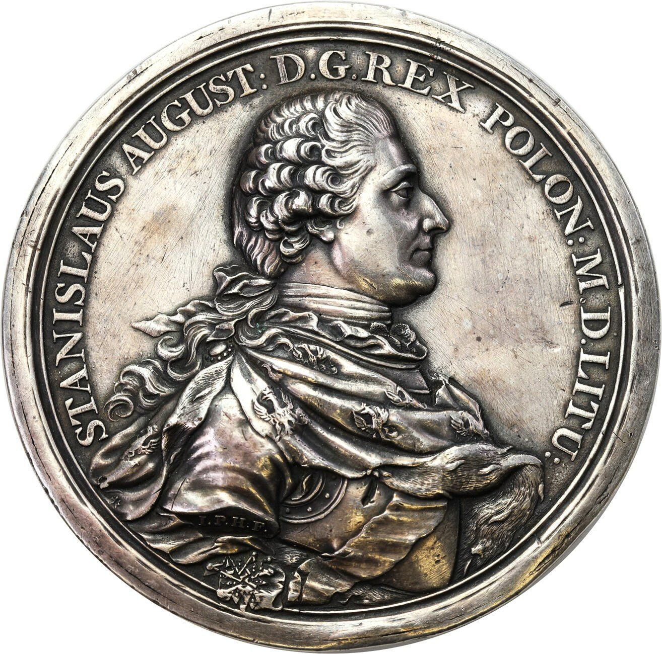 Stanisław August Poniatowski ogromny medal na pamiątkę Konstytucji 3 Maja, Holzhaeusser - galwan - 380 g