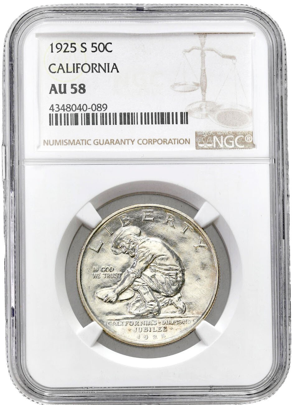 USA. 1/2 dolara (50 centów) 1925 - California, San Francisco NGC AU58 – PIĘKNE