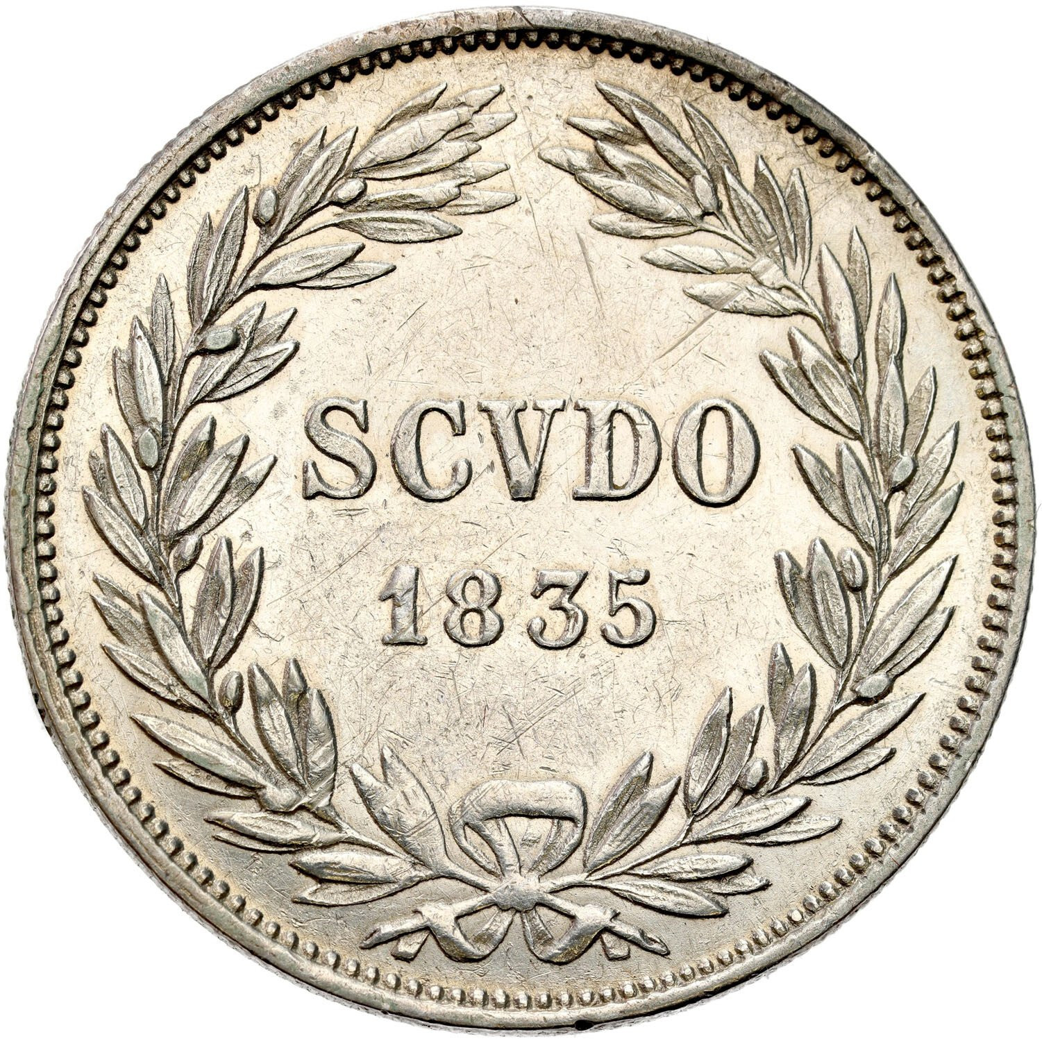Włochy, Watykan. Gregorio XVI (1831-1846). Scudo 1835 B, Bolonia