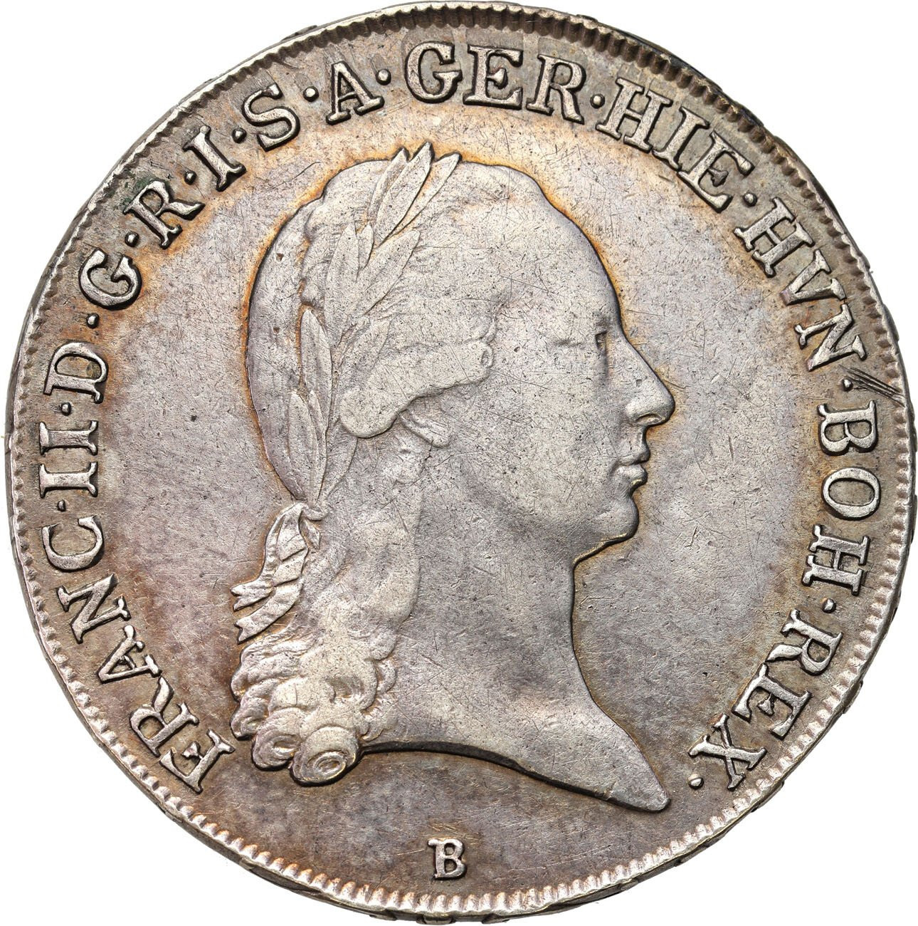 Austria, Niderlandy. Franciszek II (1792-1795). 1/2 talara 1797 B, Kremnica