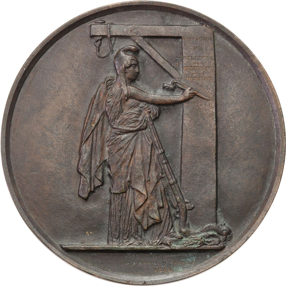 Polska. OGROMNY Medal 1846 Rzeź Galicji