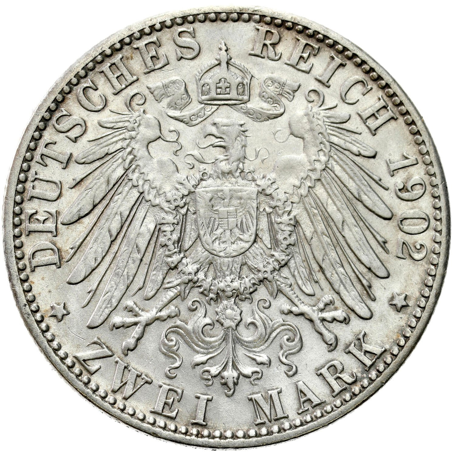 Niemcy, Saksonia-Meiningen, Jerzy II, 5 marek 1902 D, Monachium - RZADKOŚĆ