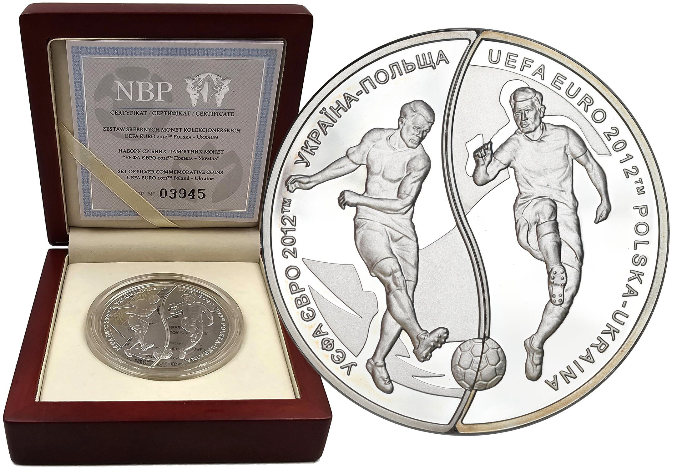 III RP. 10 złotych + 10 hrywien EURO 2012 - wersja Polska