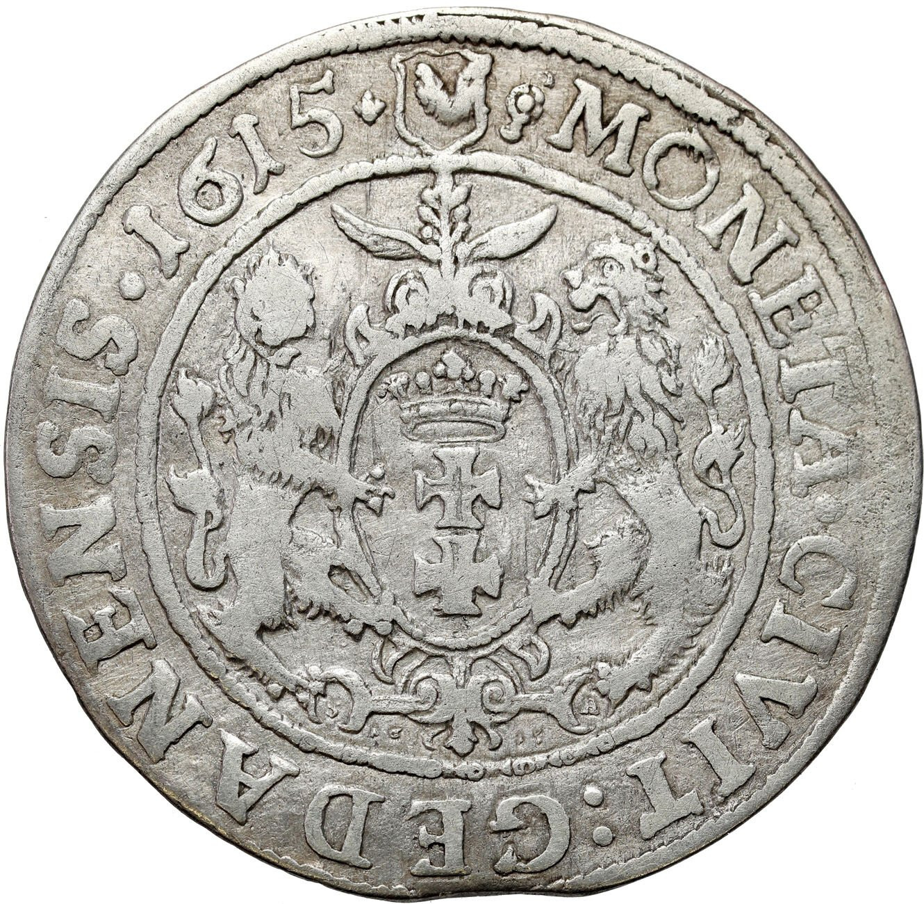 Zygmunt III Waza. Ort (18 groszy) 1615, Gdańsk