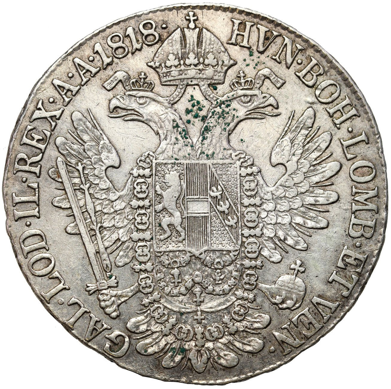 Austria. Franciszek I (1806-1835). 1/2 talara 1818 B, Kremnica