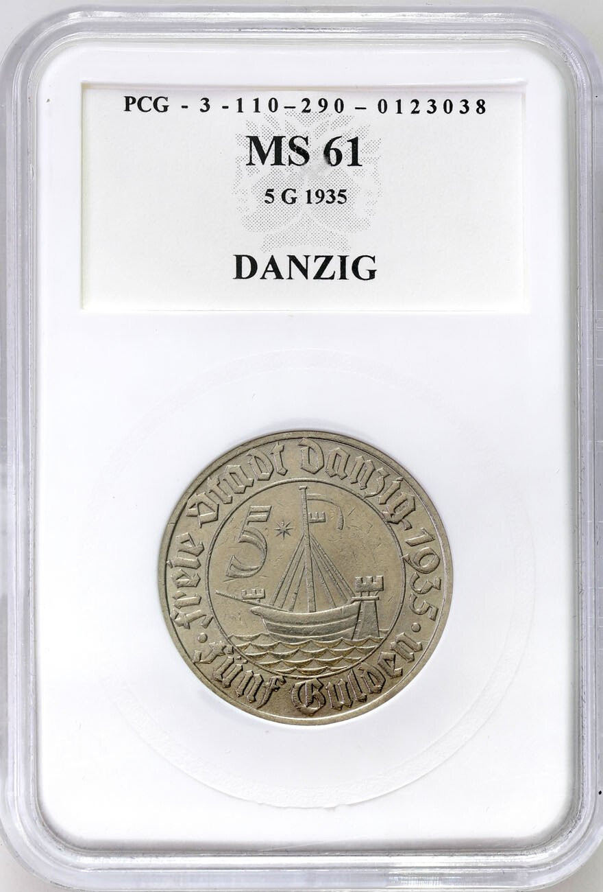 Wolne Miasto Gdańsk/Danzig. 5 Guldenów 1935, Berlin - Koga