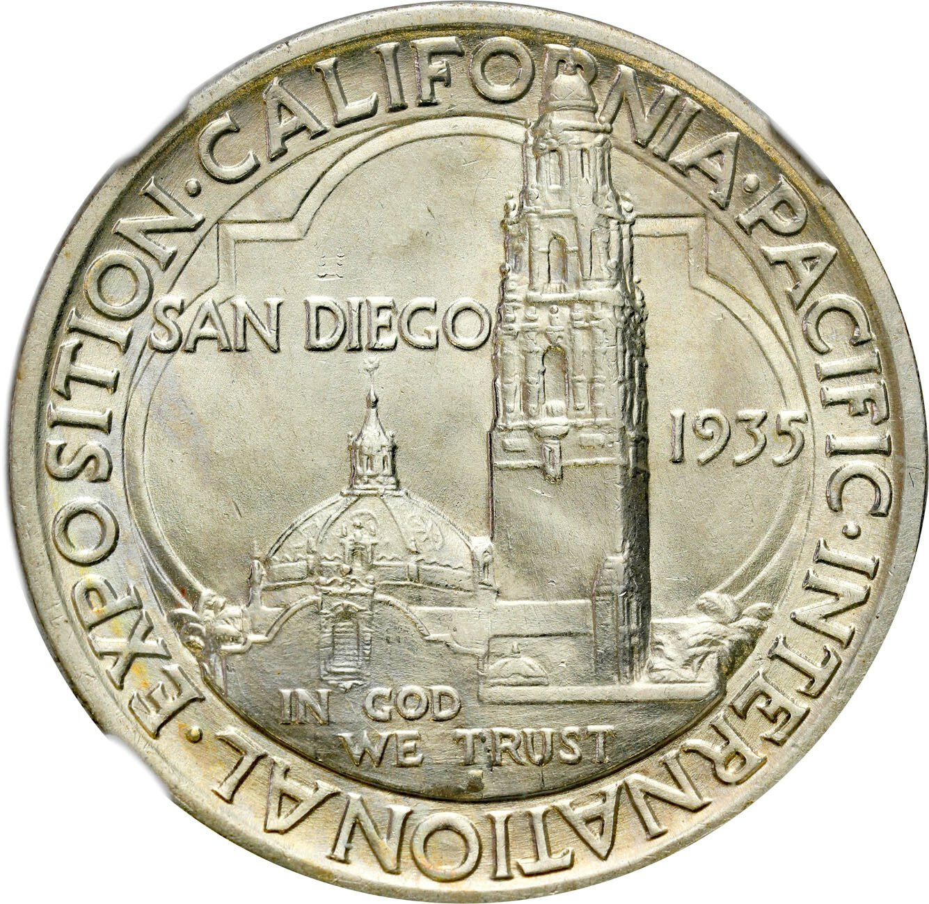 USA. 1/2 dolara (50 centów) 1935 - San Diego, San Francisco NGC MS64 – PIĘKNE