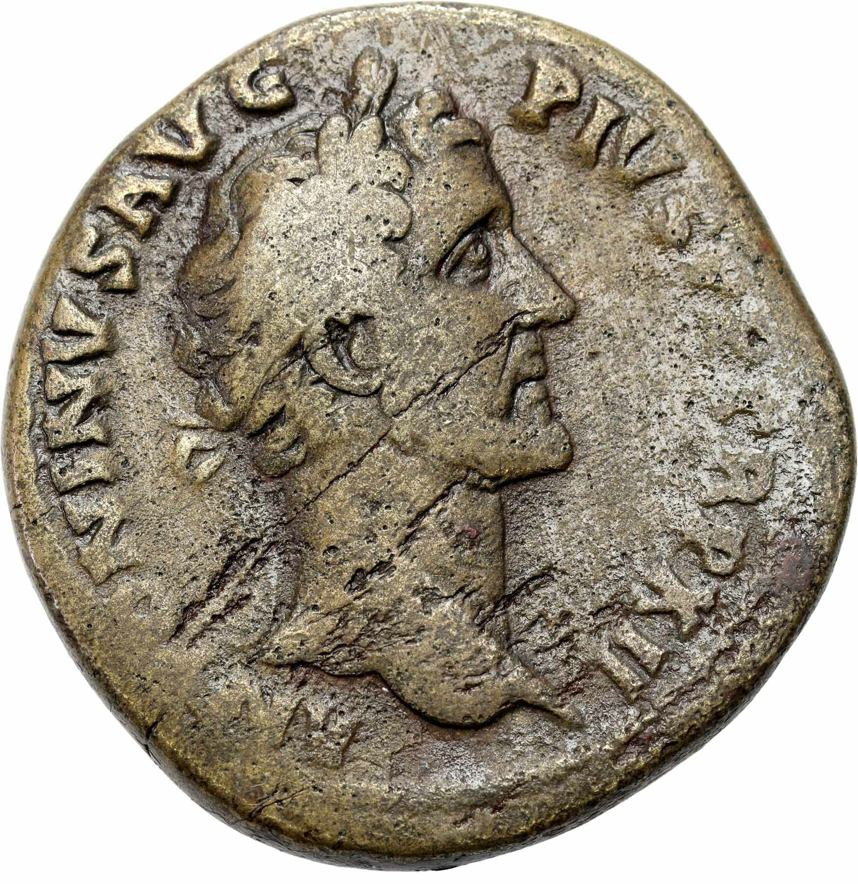  Cesarstwo Rzymskie. Antoninus Pius (138-161). Sestertius – Rzym