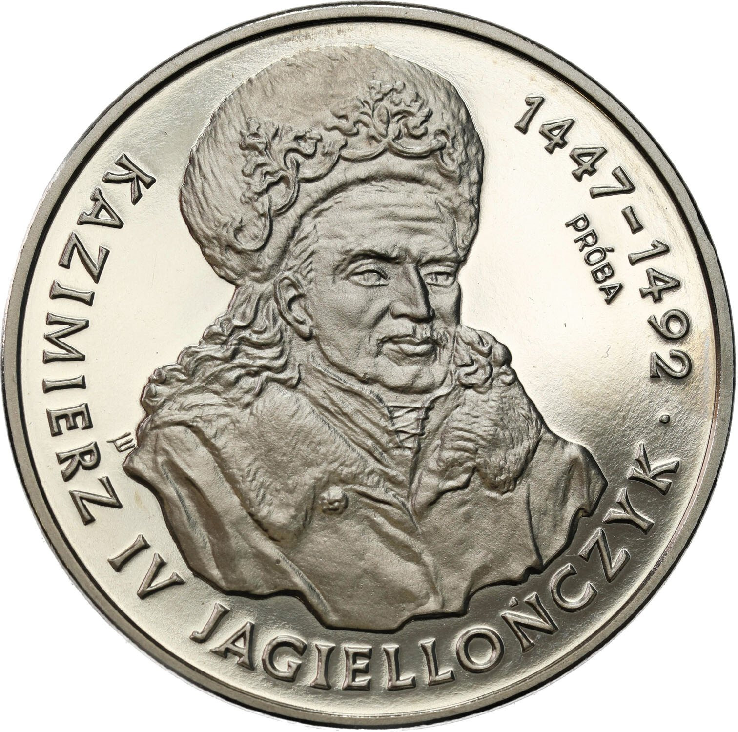 III RP. PRÓBA Nikiel 200.000 złotych 1993 Kazimierz Jagiellończyk - popiersie