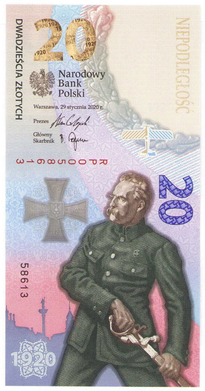 20 złotych 2020 Bitwa Warszawska Piłsudski - PIĘKNE