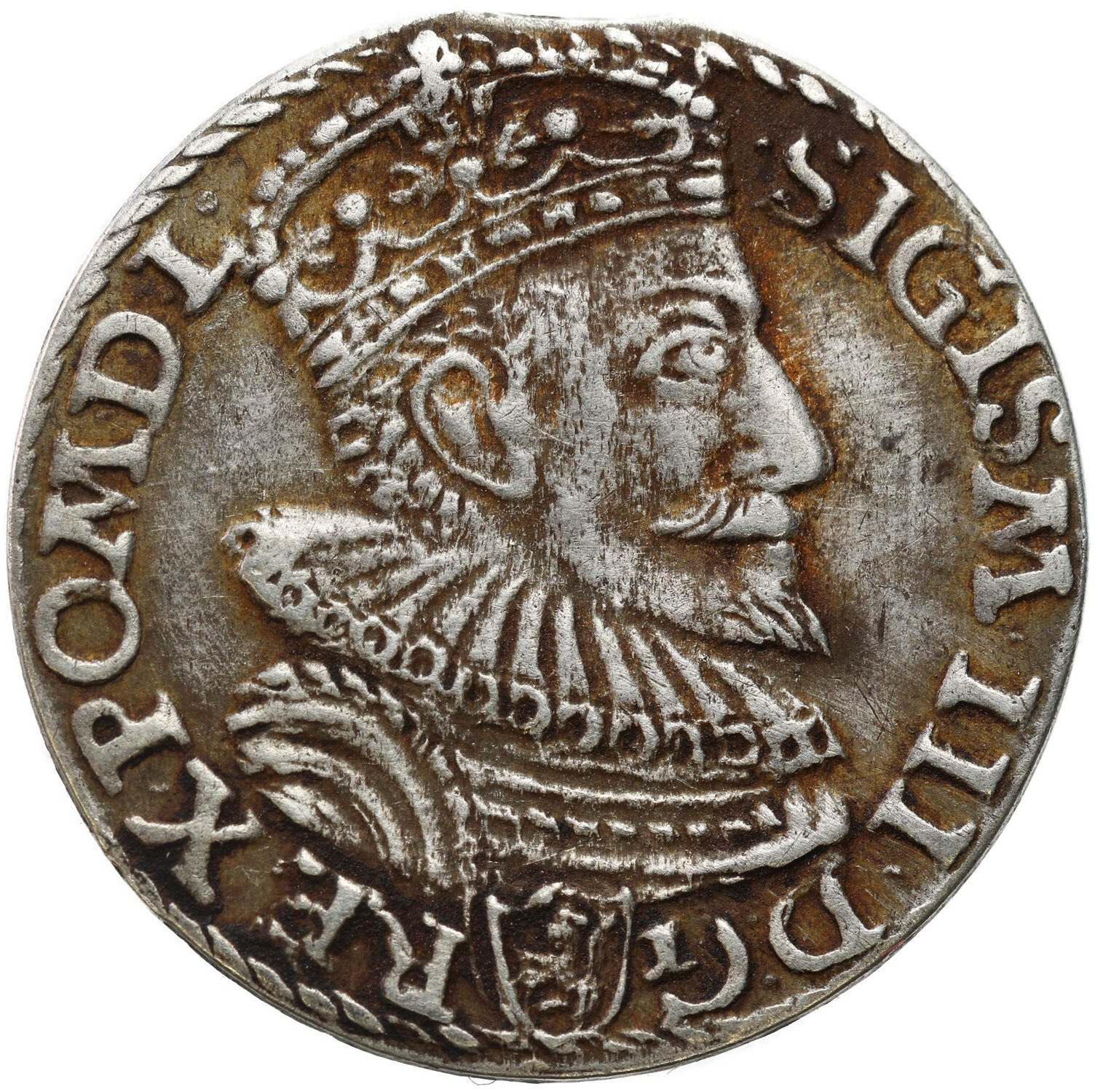 Zygmunt III Waza. Trojak (3 grosze) 1594, Malbork, PIERŚCIENIE – RZADKOŚĆ R3