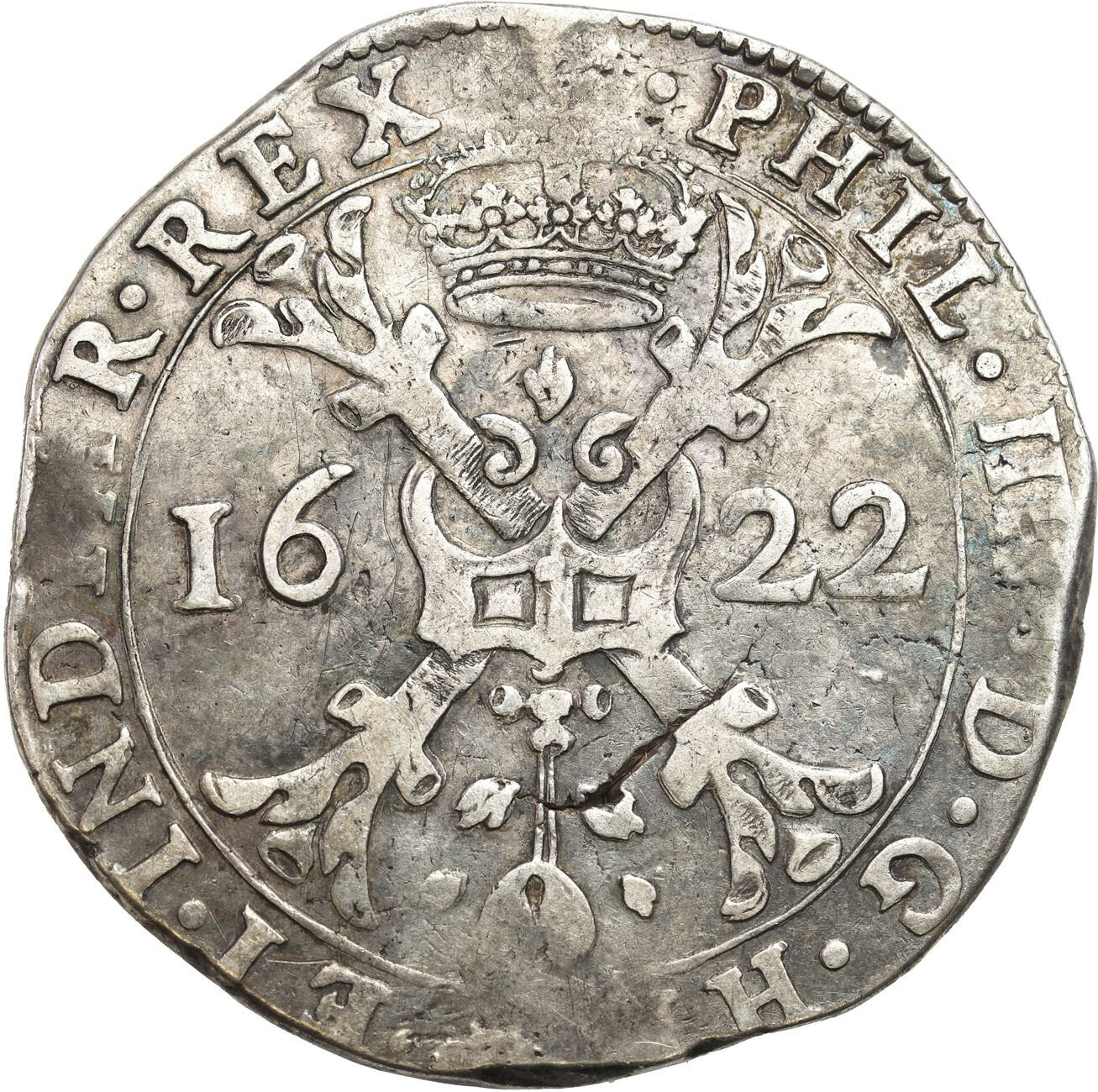 Niderlandy hiszpańskie, Filip IV (1621–1665). Patagon 1622, Bruksela?