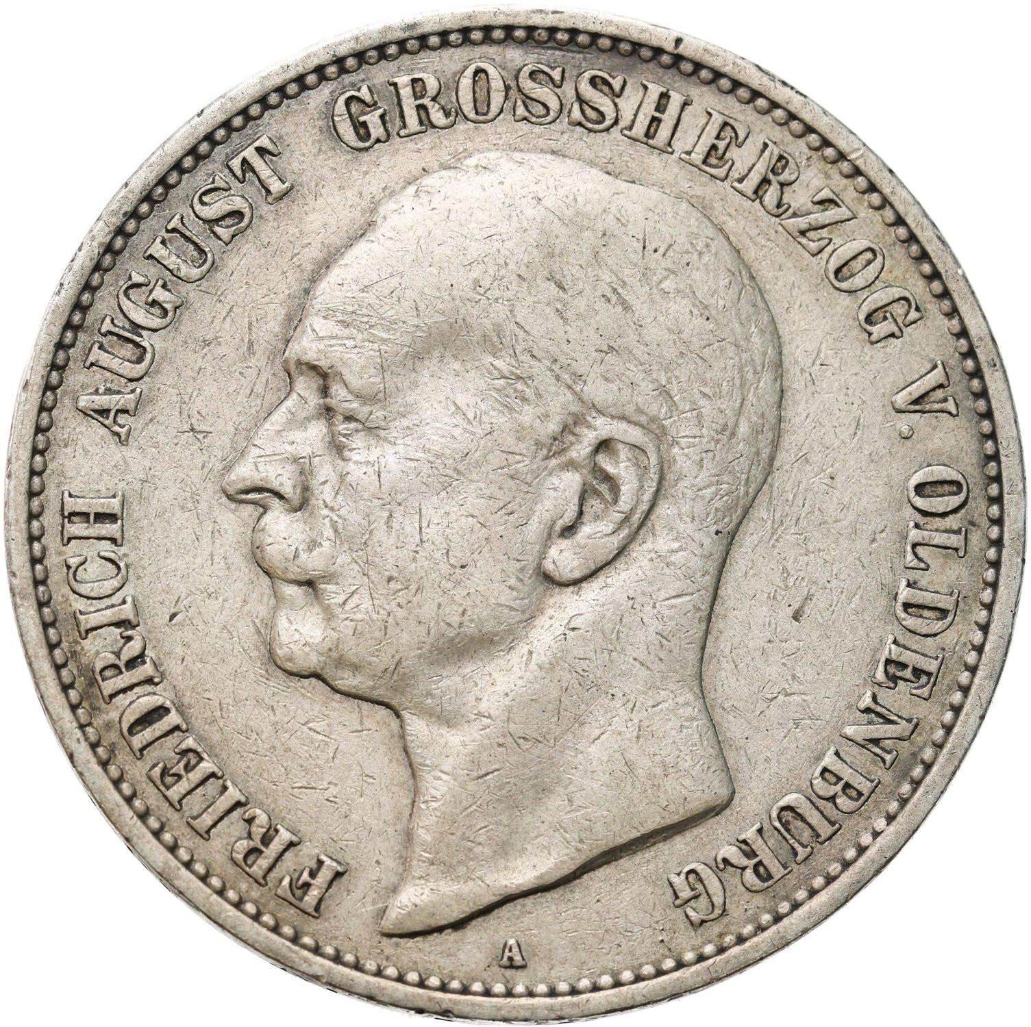 Niemcy, Oldenburg. Fryderyk August (1900-1918). 5 marek 1901 A, Berlin - BARDZO RZADKIE