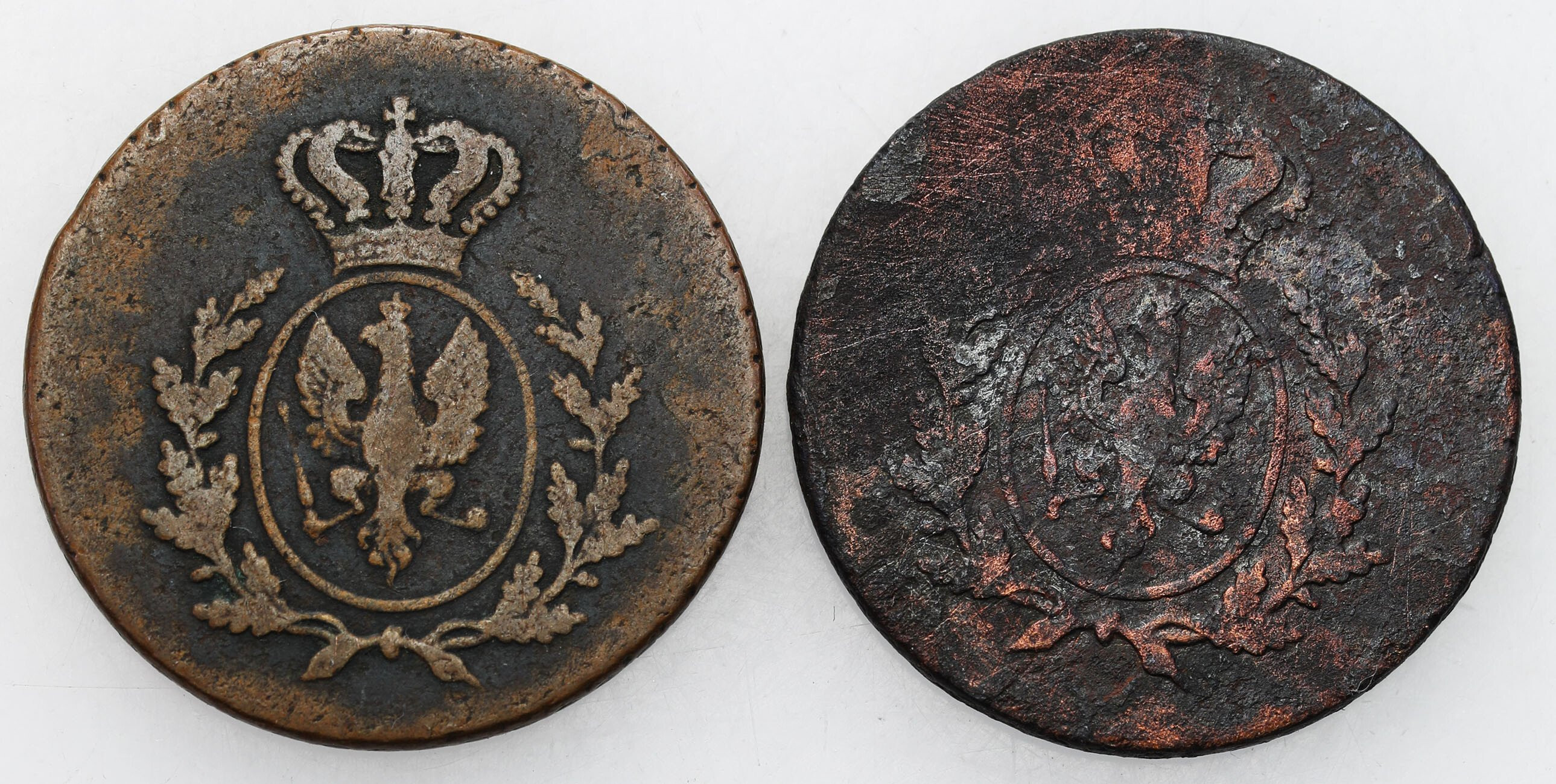 Księstwo Poznańskie. Fryderyk Wilhelm III (1797–1840). Grosz 1816 B, Wrocław, zestaw 2 monet