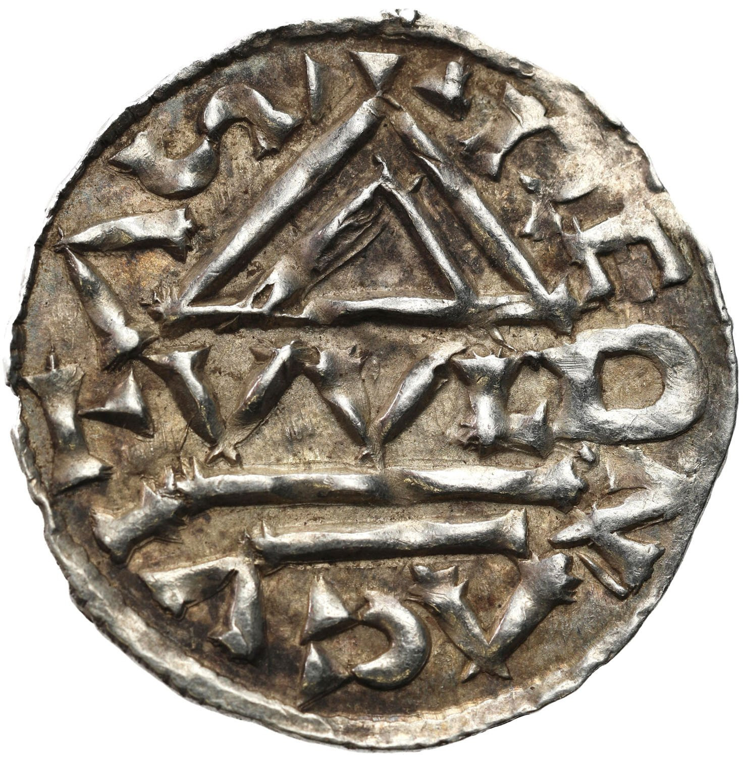 Niemcy, Bawaria, Ratyzbona. Henryk II Kłótnik II - drugie panowanie (985-995). Denar 