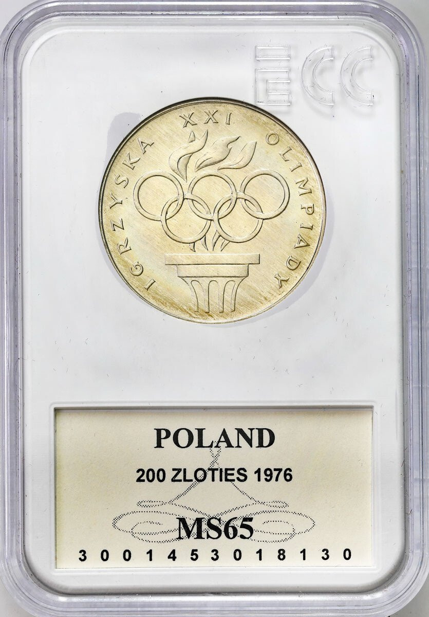 PRL. 200 złotych 1976, Montreal 1976 GCN MS65