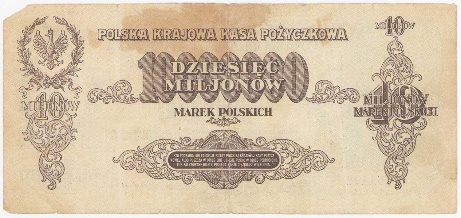 10.000.000 marek polskich 1923 seria H - RZADKIE