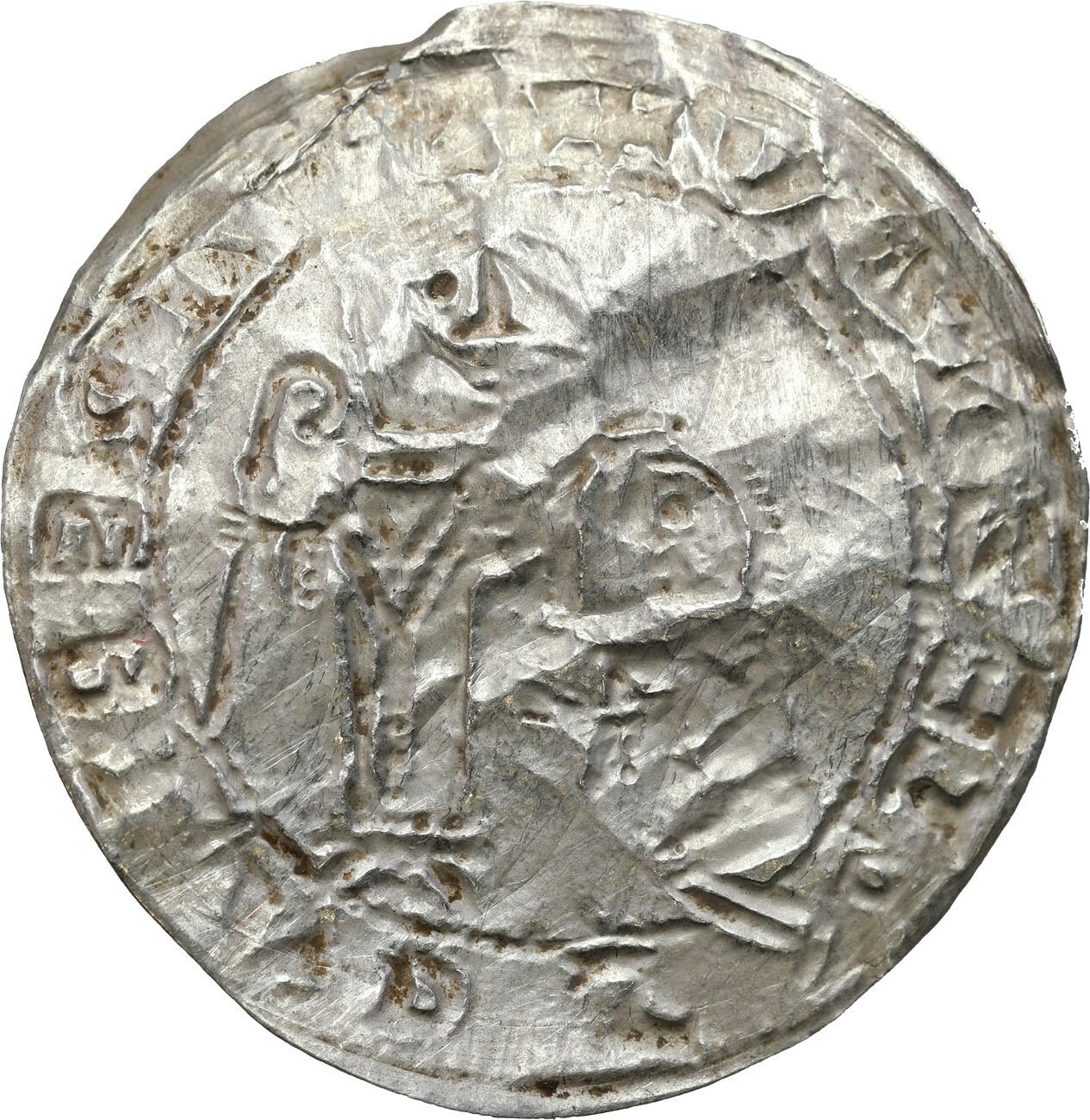 Bolesław III Krzywousty (1102-1138). Brakteat absolucyjny, po 1113 r. Kraków lub Gniezno