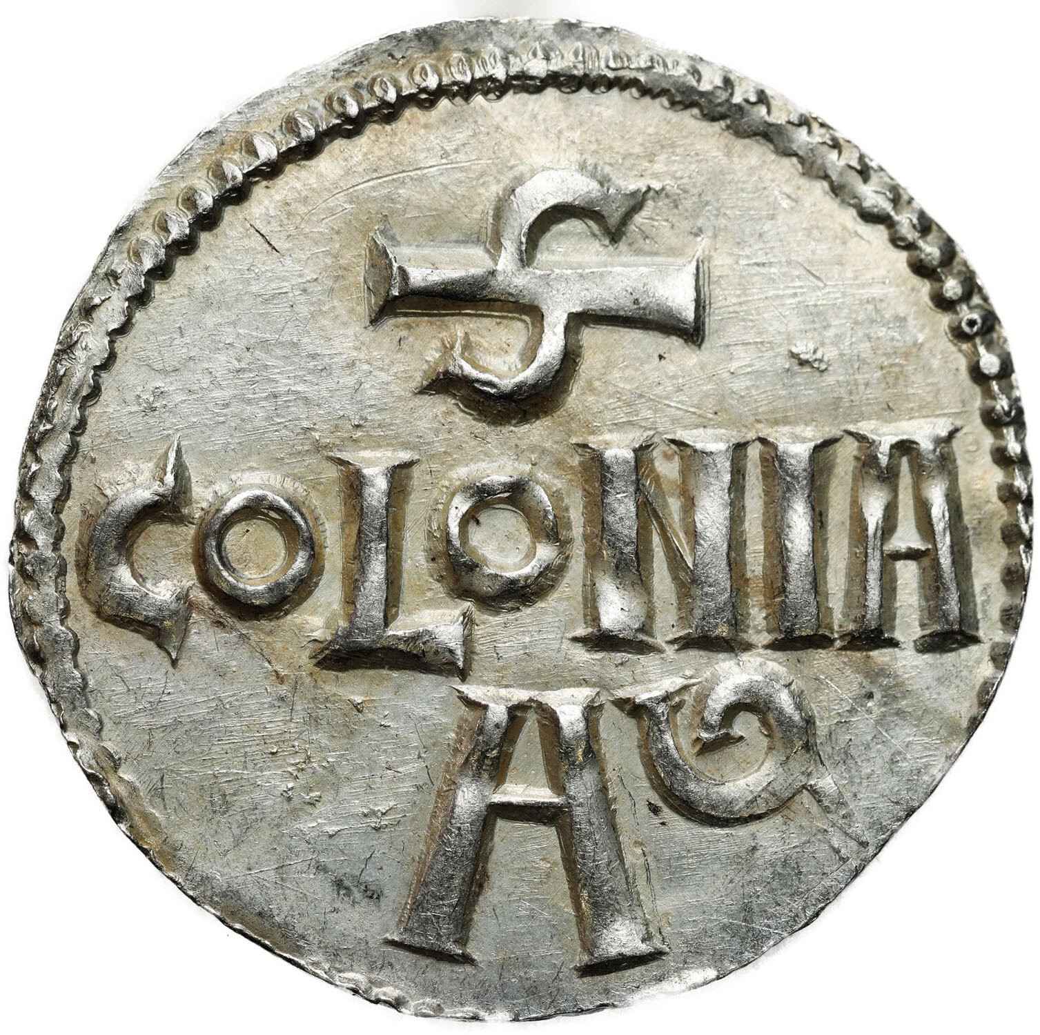 Niemcy, Dolna Lotaryngia – Kolonia. Otto III (983-1002). Denar - PIĘKNY