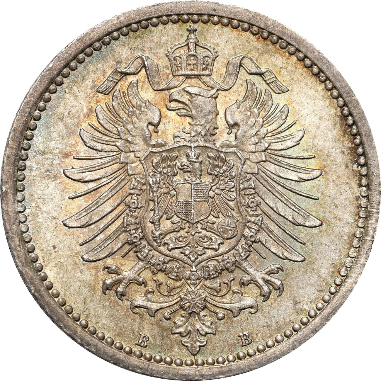 Niemcy, Prusy. Wilhelm I (1861–1888). 50 fenigów 1876 B, Hanower - PIĘKNE