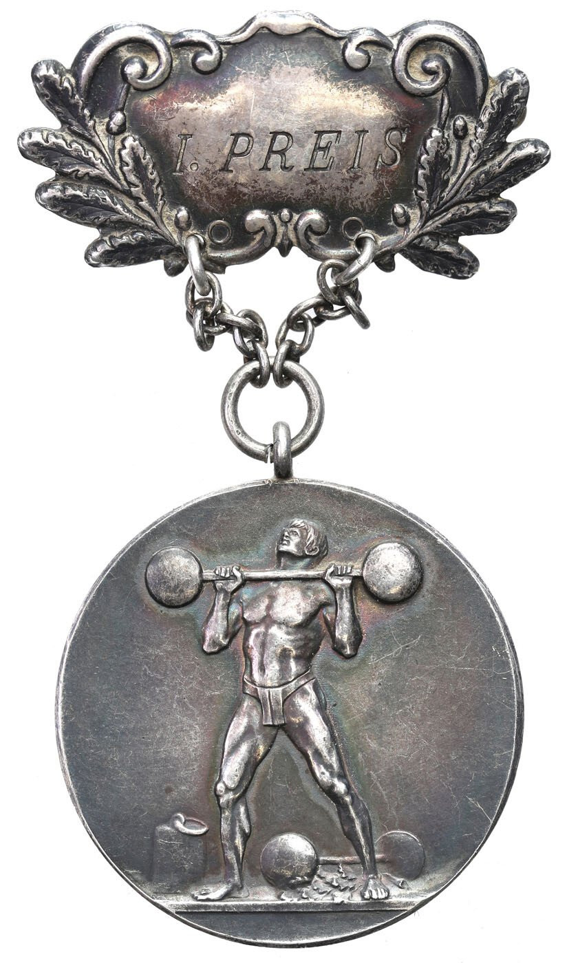 Niemcy. Medal sportowy - podnoszenie ciężarów, srebro