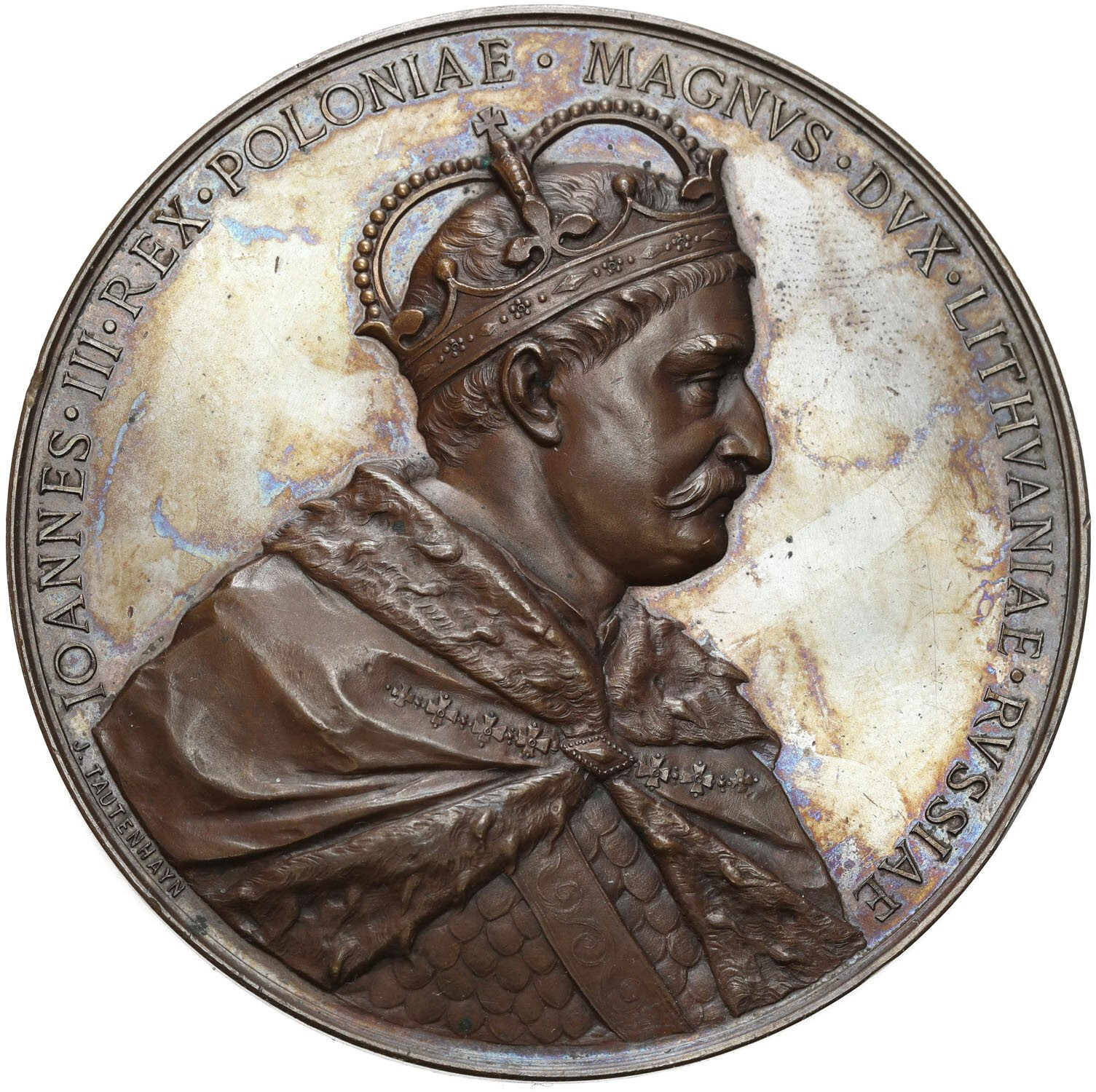 Jan III Sobieski. Medal 1883 200-lecie Odsieczy Wiedeńskiej - PIĘKNY