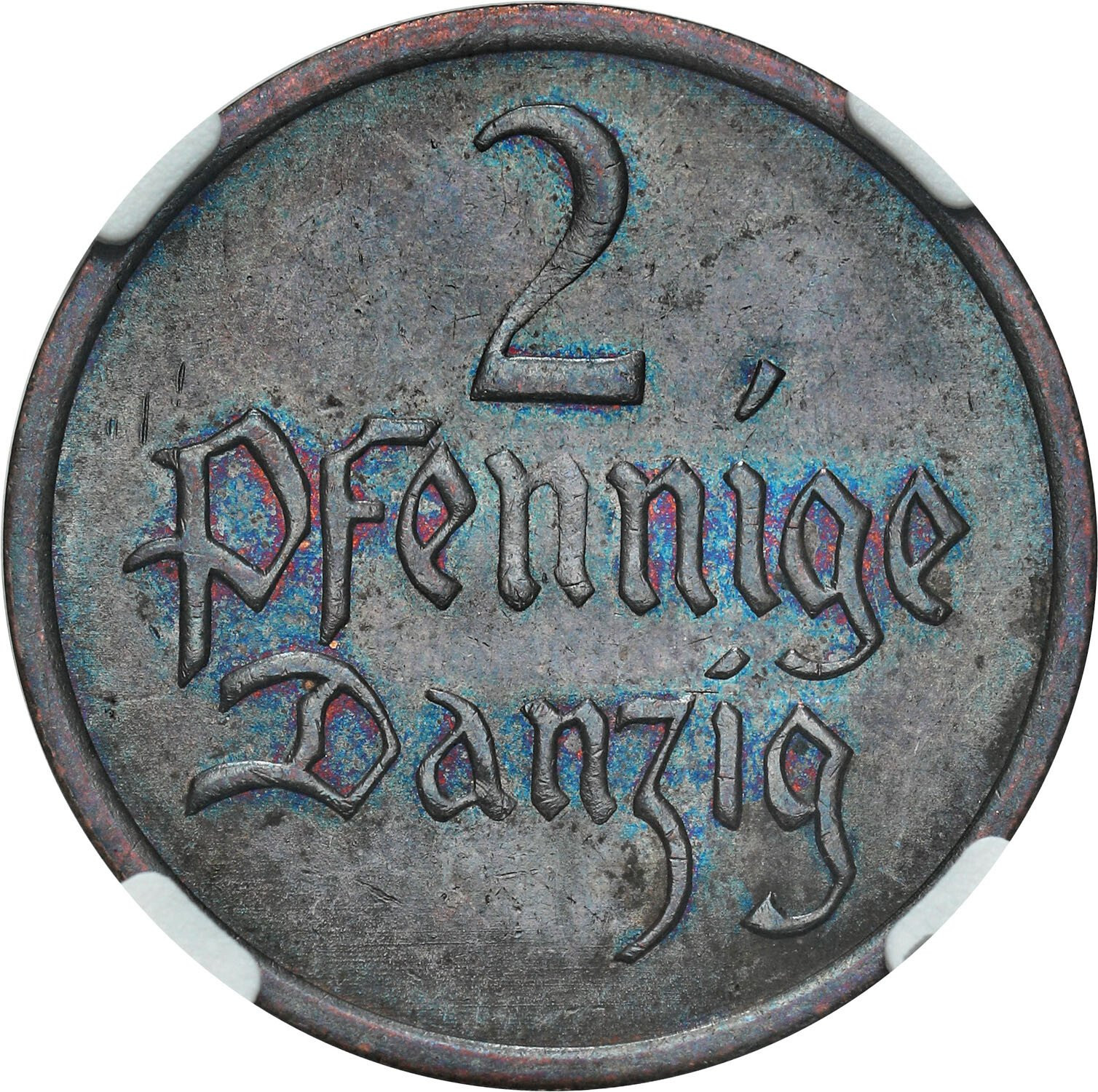 Wolne Miasto Gdańsk. 2 fenigi 1937 NGC MS63 BN