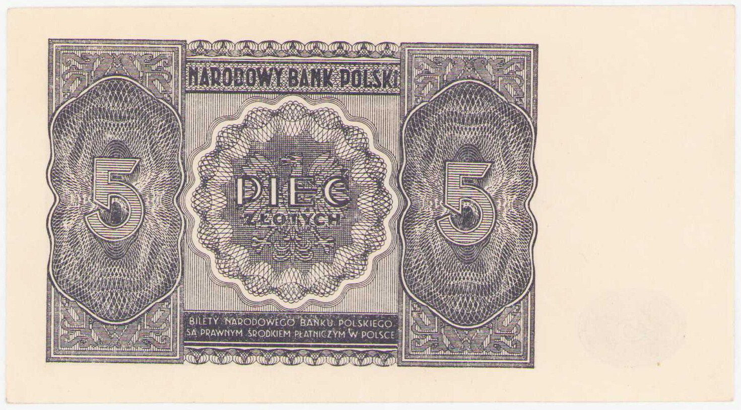 Banknot. 5 złotych 1946