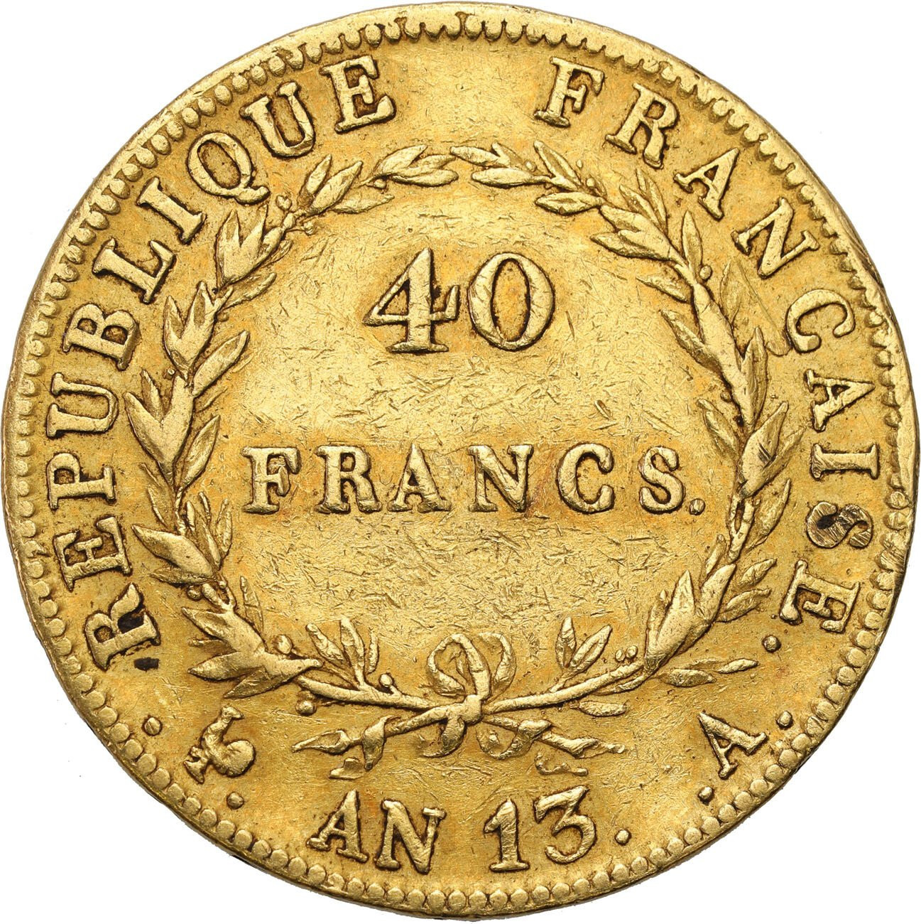 Francja. Napoleon I Bonaparte (1804–1815). 40 Franków 1813 A, Paryż