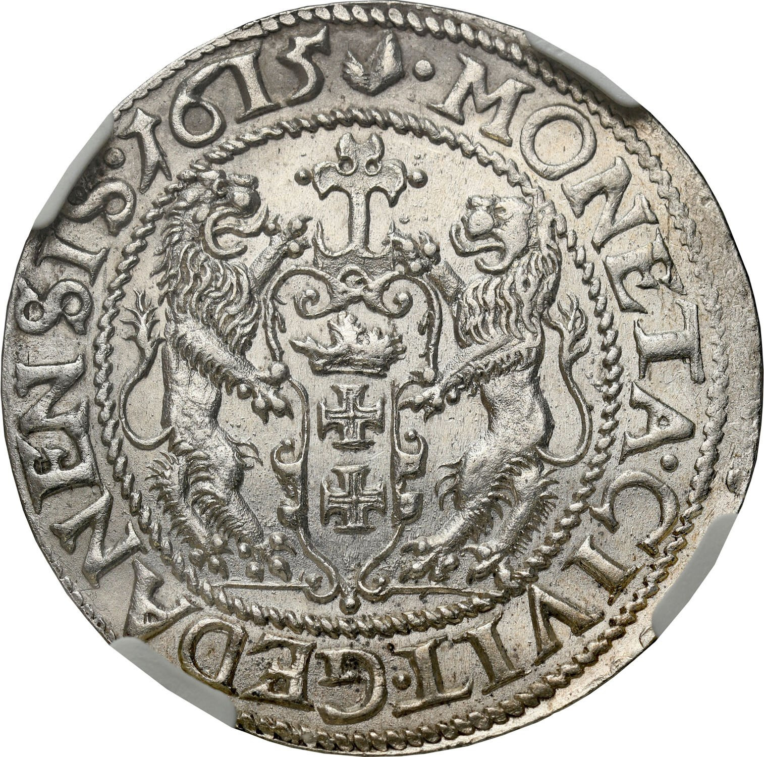 Zygmunt III Waza. Ort (18 groszy) 1615 Gdańsk, NGC MS62 - PIĘKNY