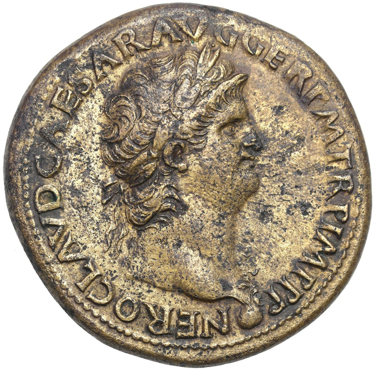 Cesarstwo Rzymskie, Sesterc, Neron 54 - 68 n. e., Lugdunum - RZADKIE