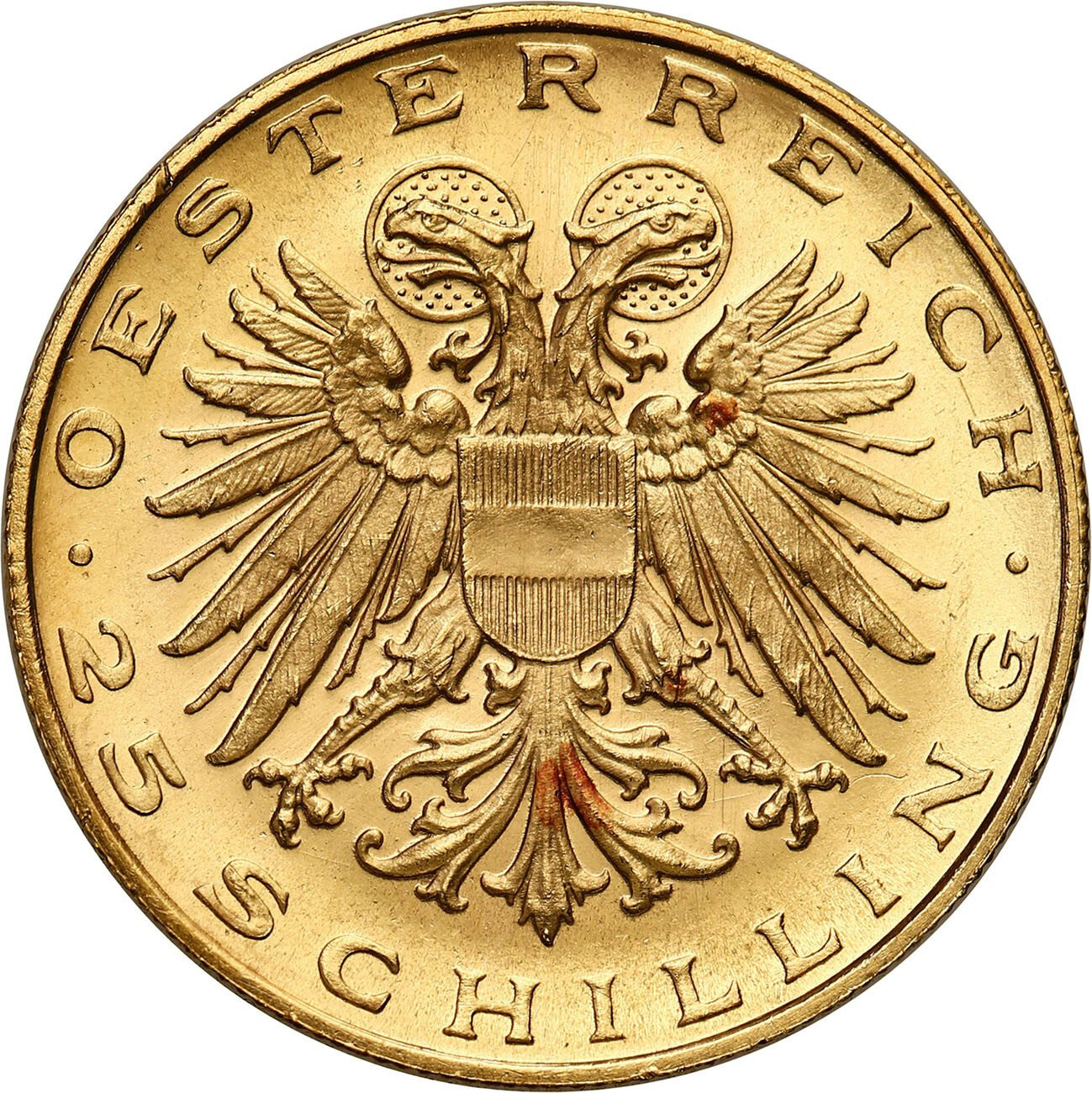 Austria. 25 szylingów 1935 - Św. Leopold NGC PL65