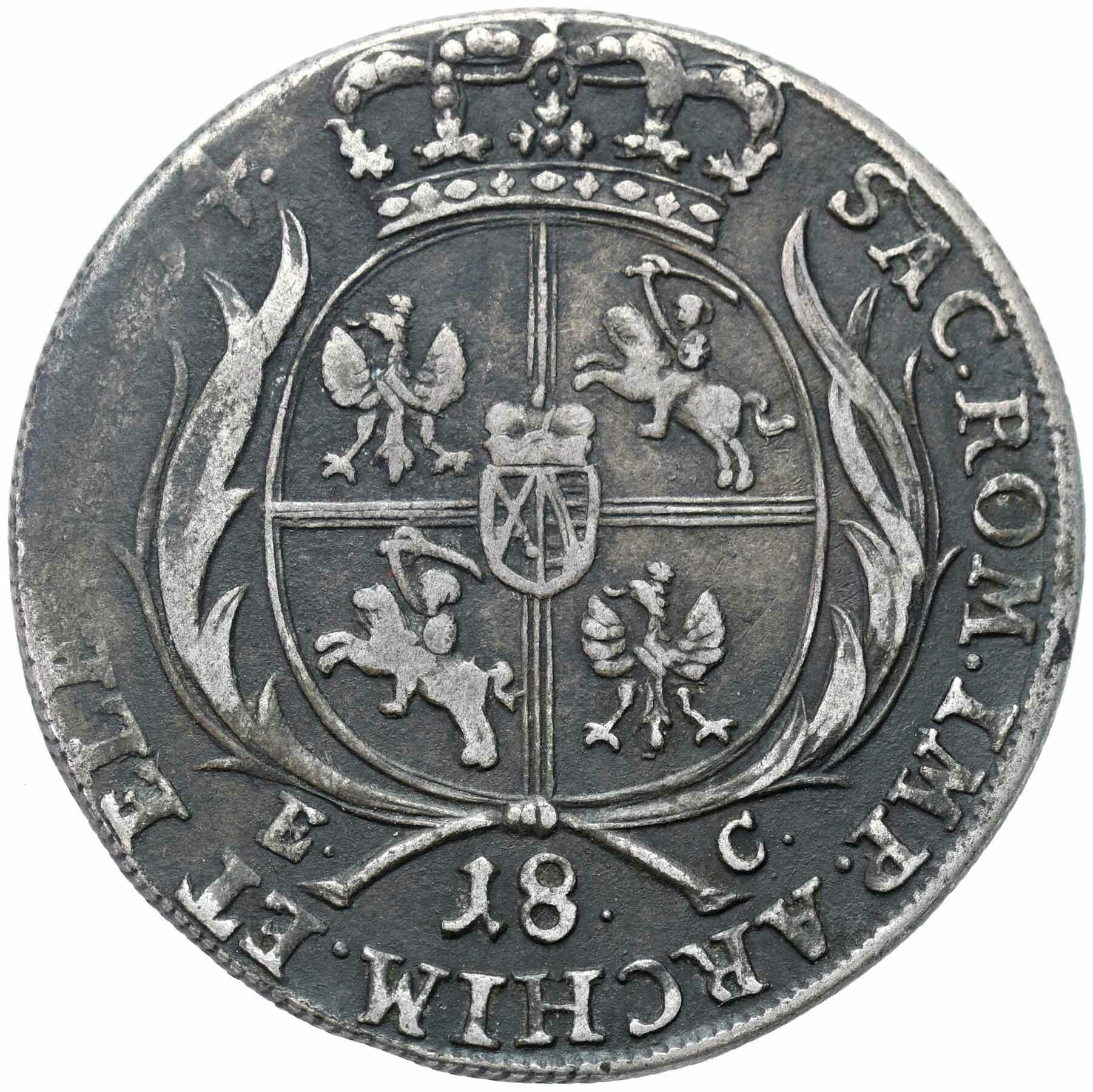 August III Sas. Ort (18 groszy) 1754, Lipsk