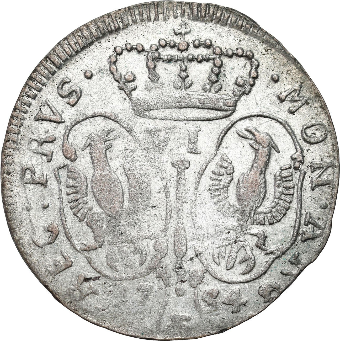 Niemcy, Prusy. Fryderyk II (1740-1786). Szóstak 1754 E, Królewiec
