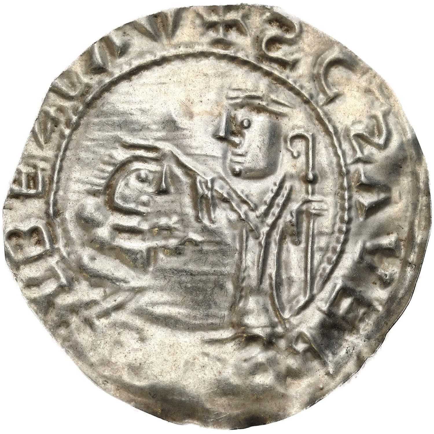 Bolesław III Krzywousty (1102-1138). Brakteat absolucyjny, po 1113 r. Kraków lub Gniezno