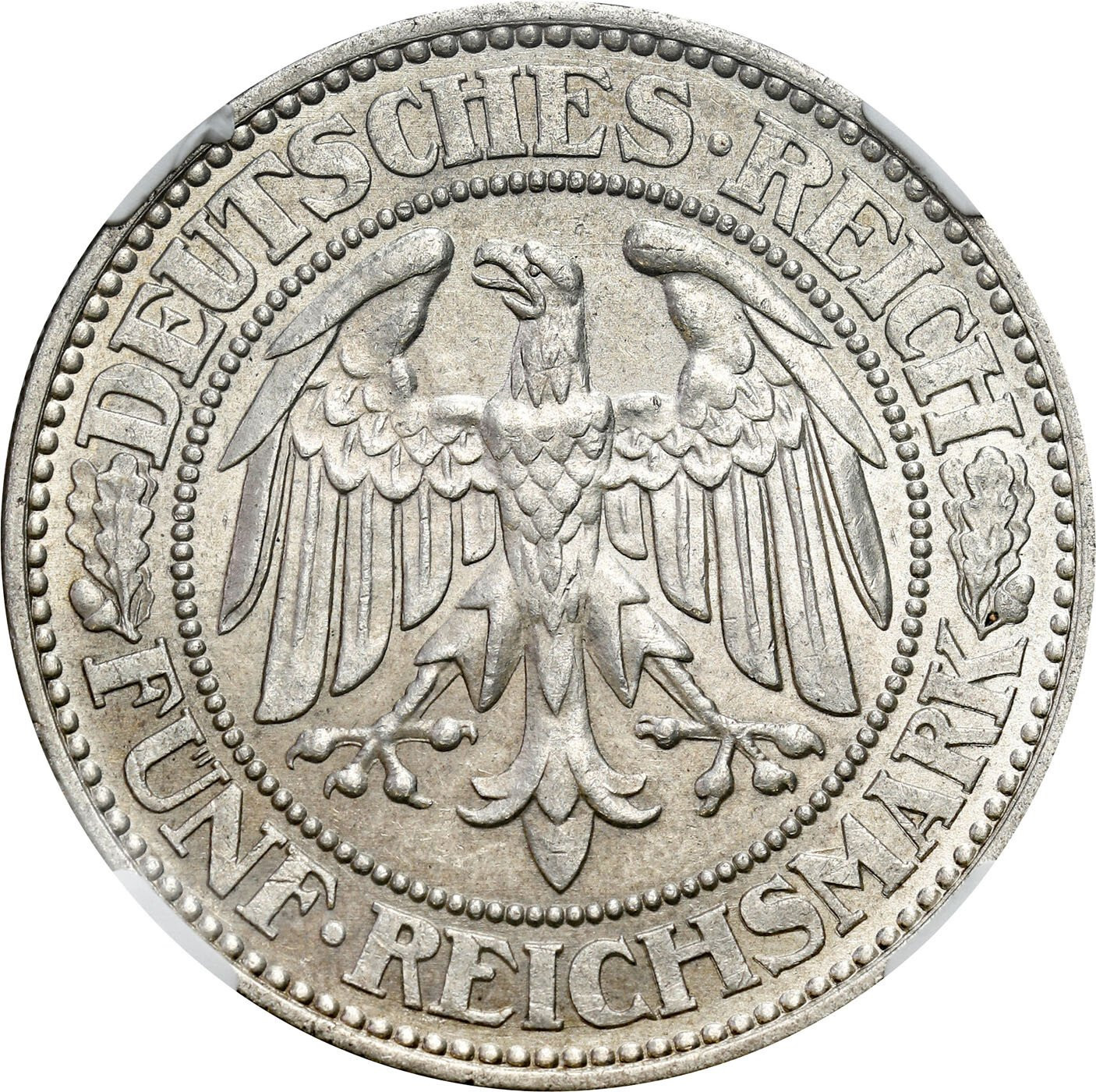Niemcy, Weimar. 5 marek 1928 A, Berlin NGC MS63 - WYŚMIENITE