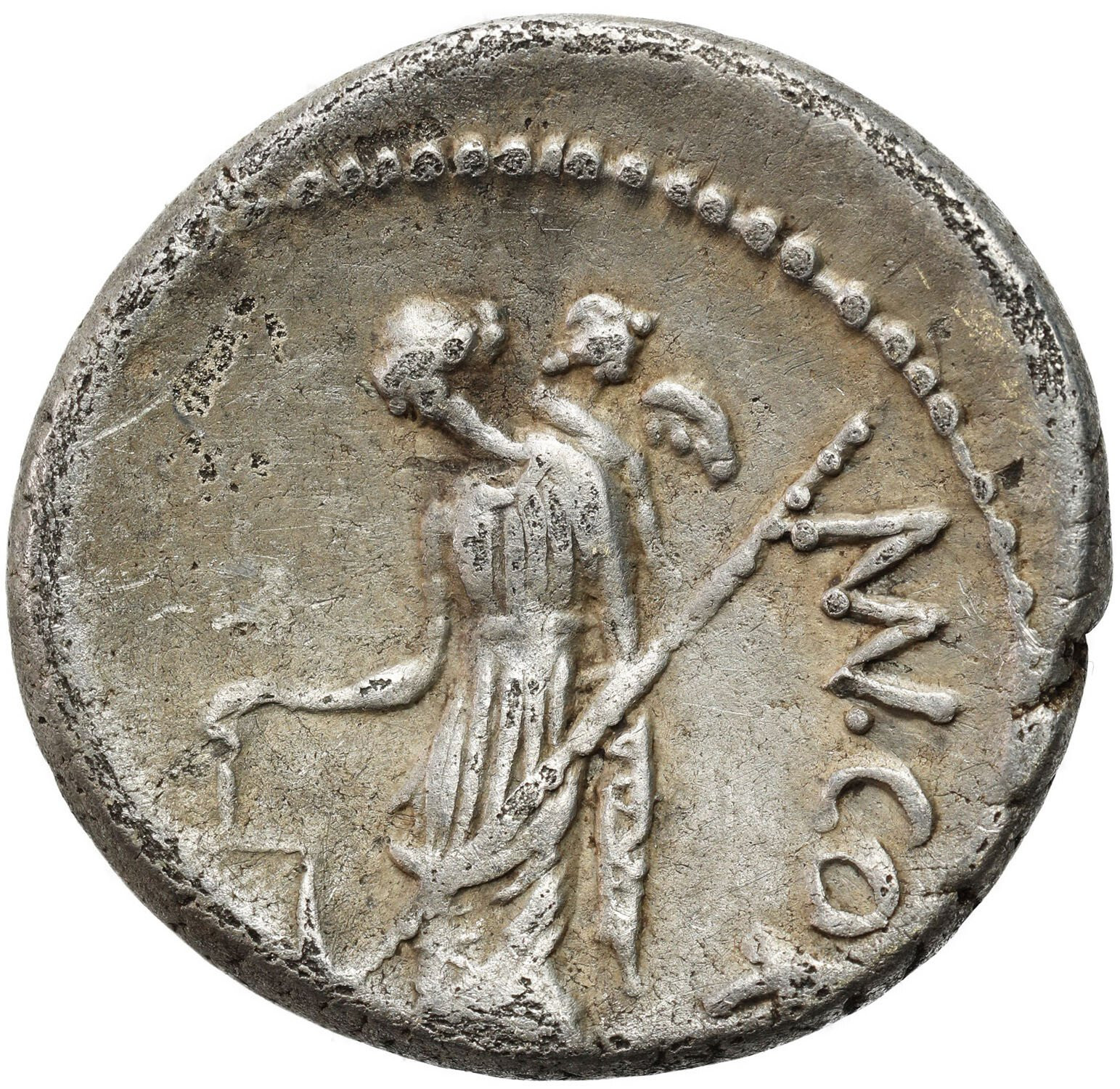 Republika Rzymska, Denar, Manius Cordius Rufus, 46 p.n.e., Rzym