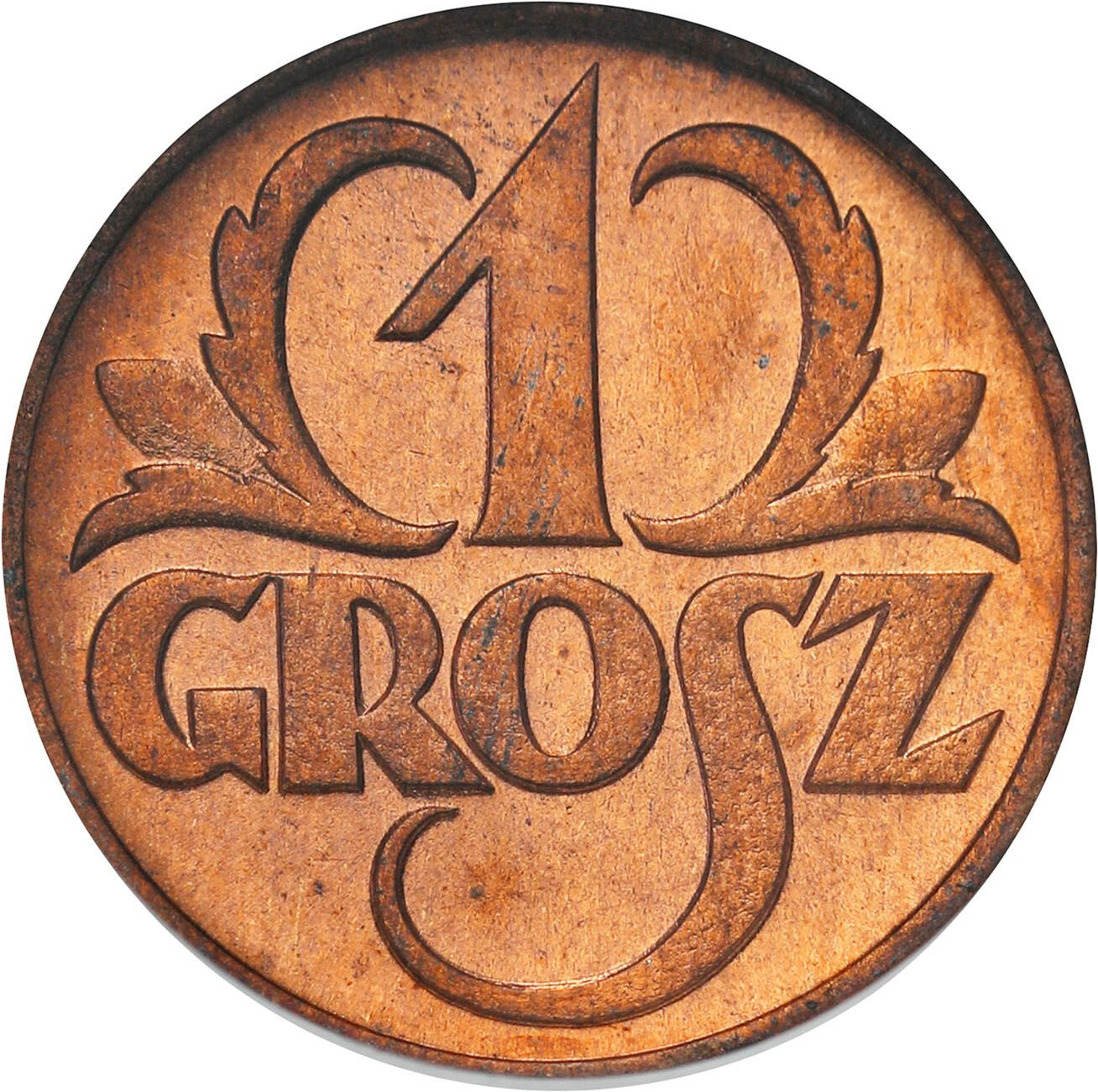 II RP. 1 grosz 1928 NGC MS66 RD (MAX) – IDEALNY kolor RD