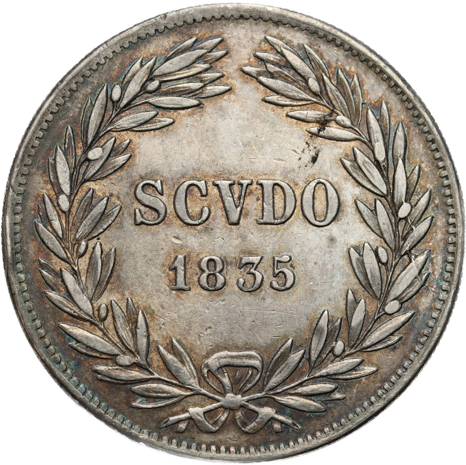 Włochy, Watykan. Gregorio XVI (1831–1846). Scudo, 1835 R, Rzym